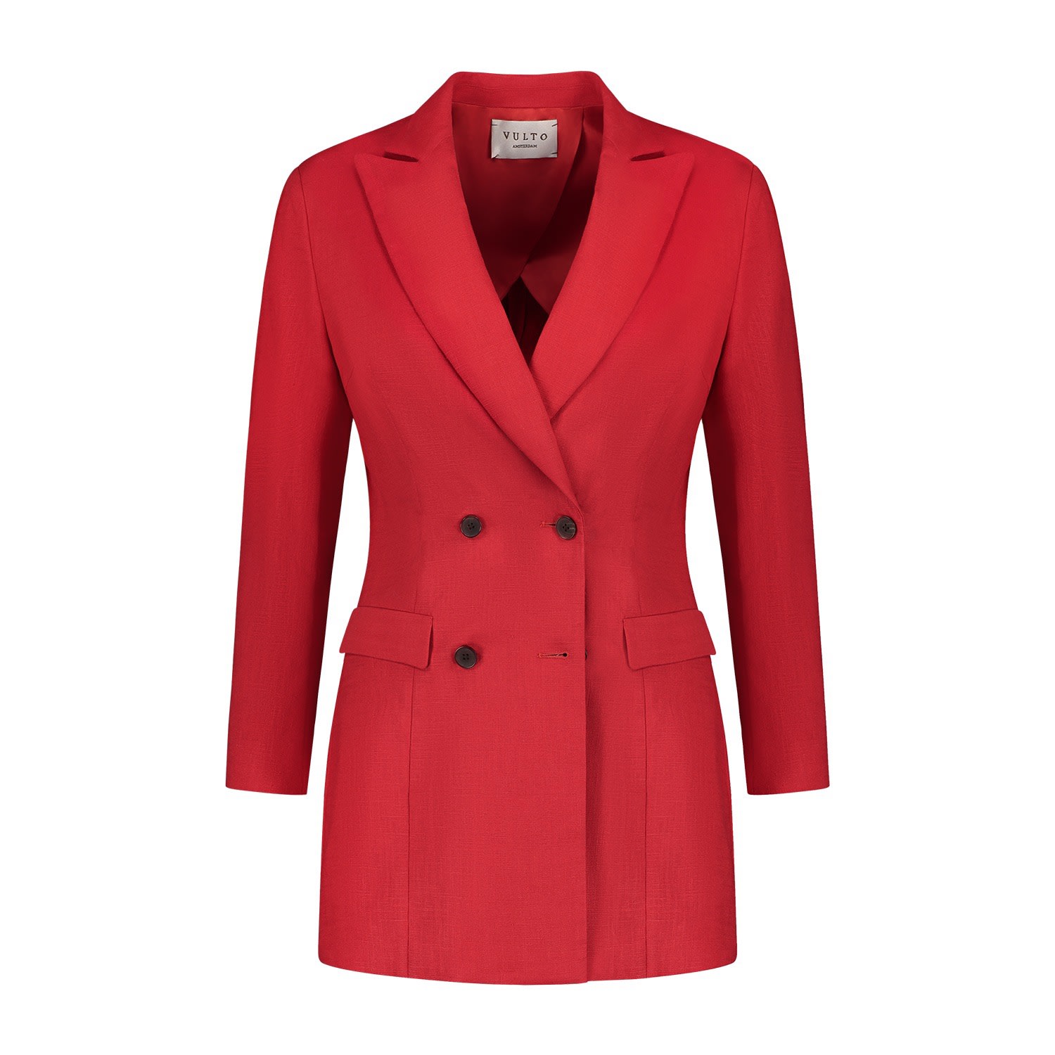 Vulto Women's Linen Jacket Red In Red