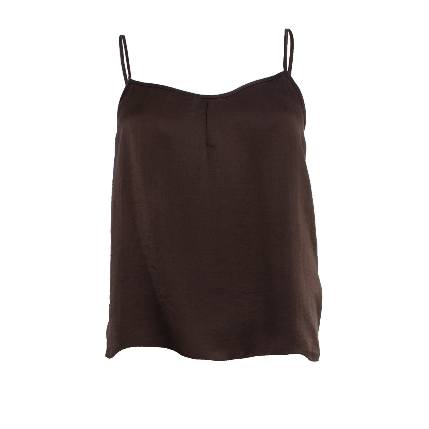 Penda Women's Brown Silk & Tencel Camisole Top In Brown