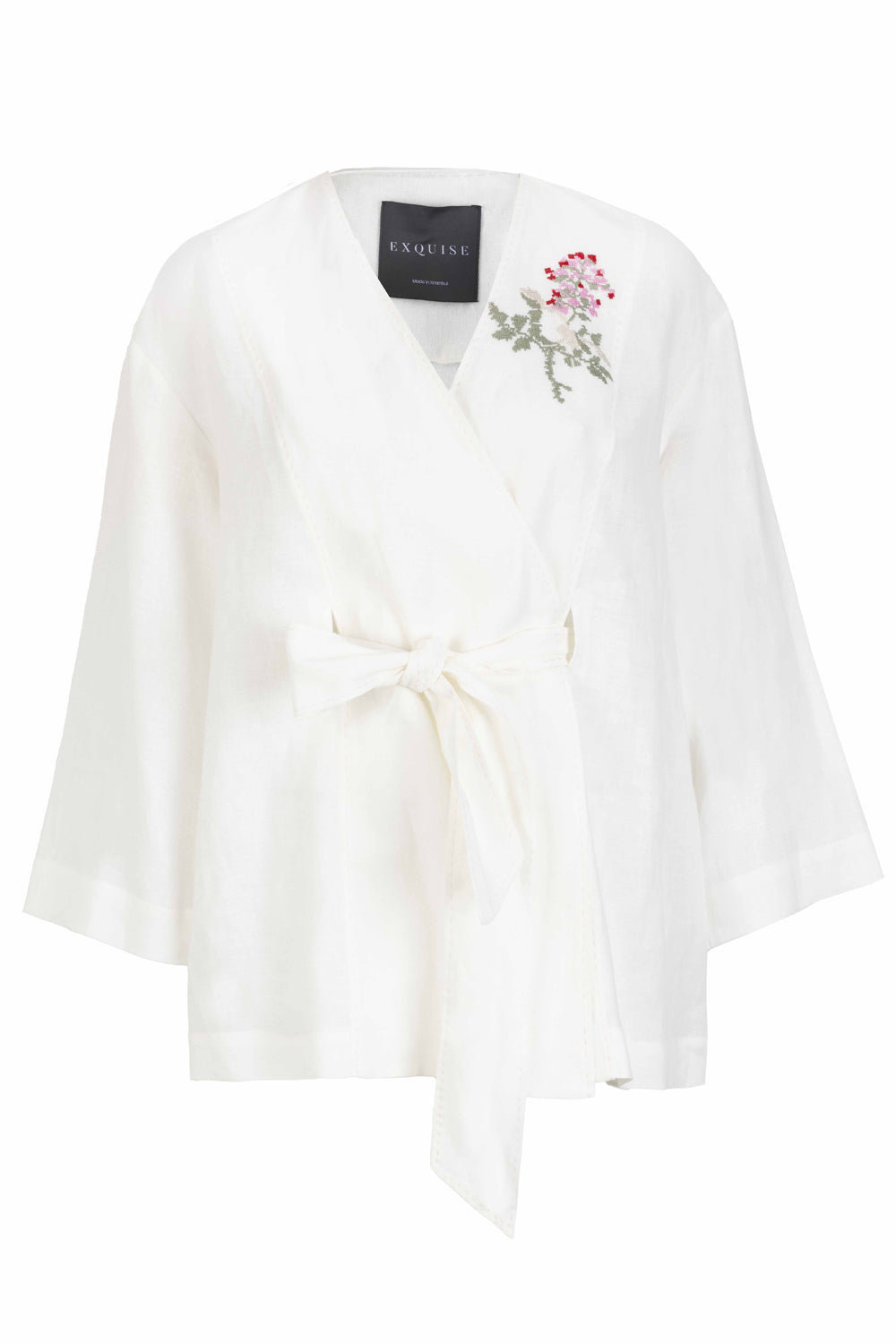 Women's White Elisa Belted Jacket