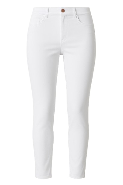 Conquista Women's Neutrals Long Fitted Gabardine Pants In White In White