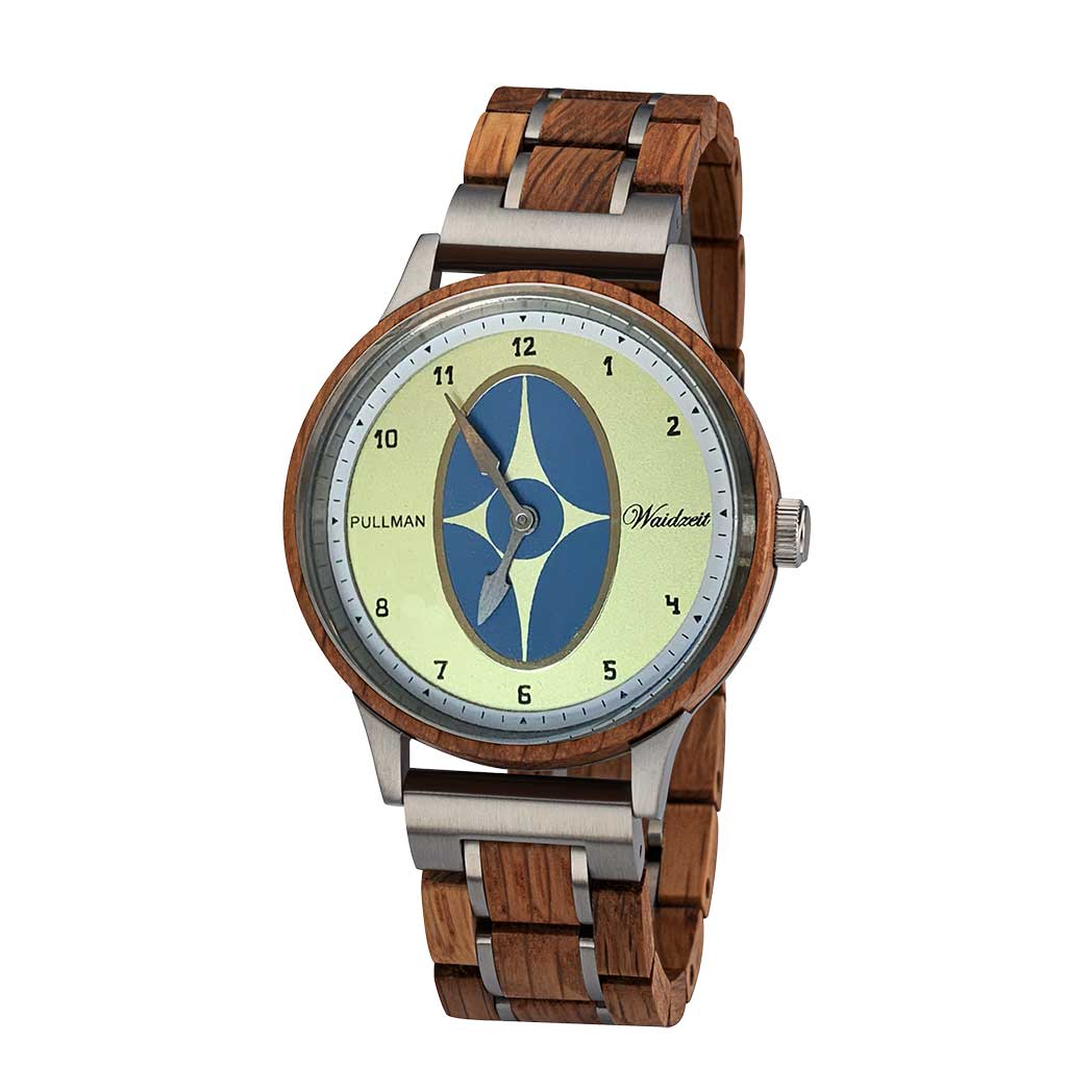 Waidzeit Women's Gold / Blue / Brown Pullman Collectors Watch - Limited Edition