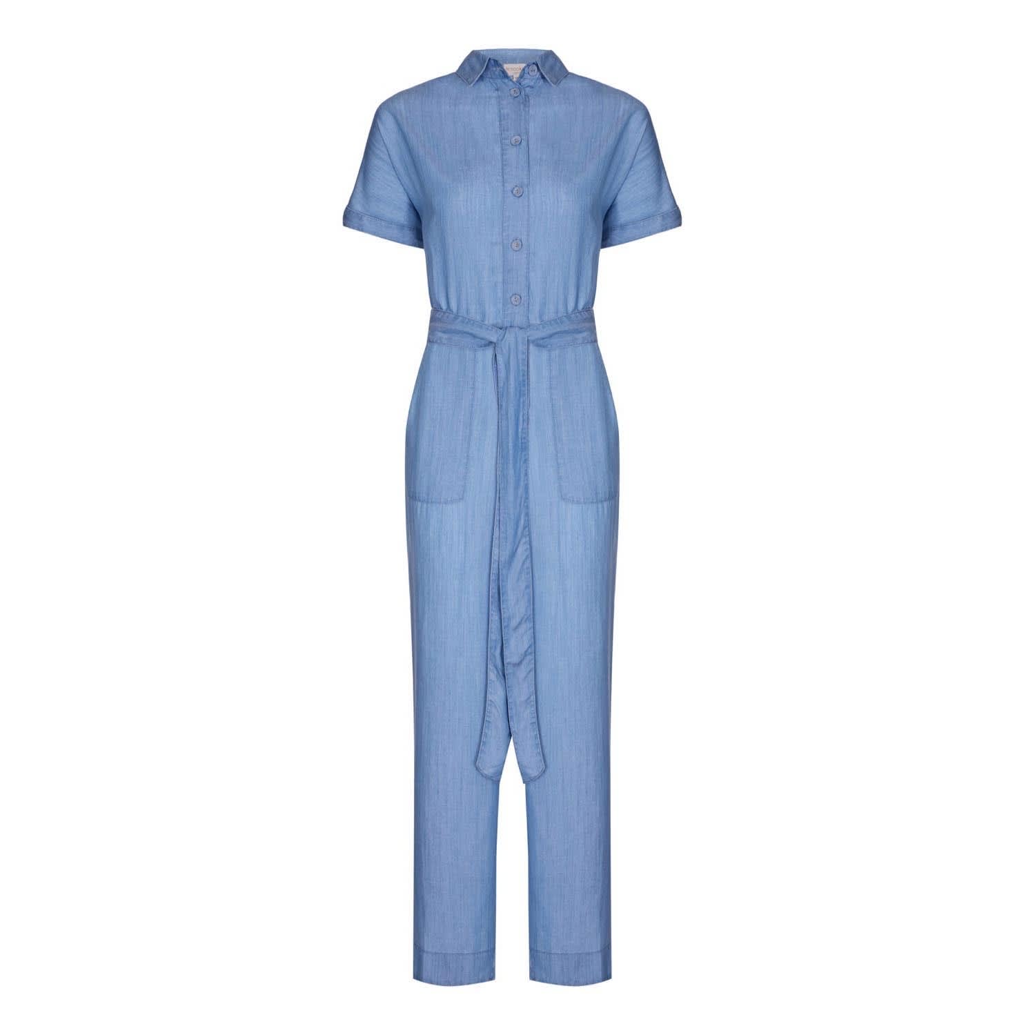 denim tencel jumpsuit