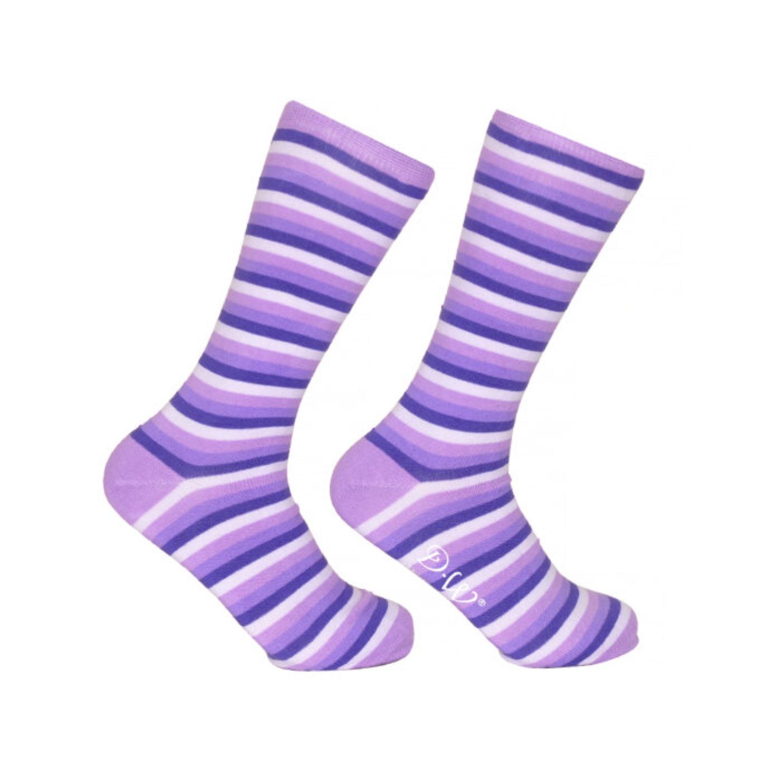 David Wej Men's Neutrals Striped Socks - Purple In Purple