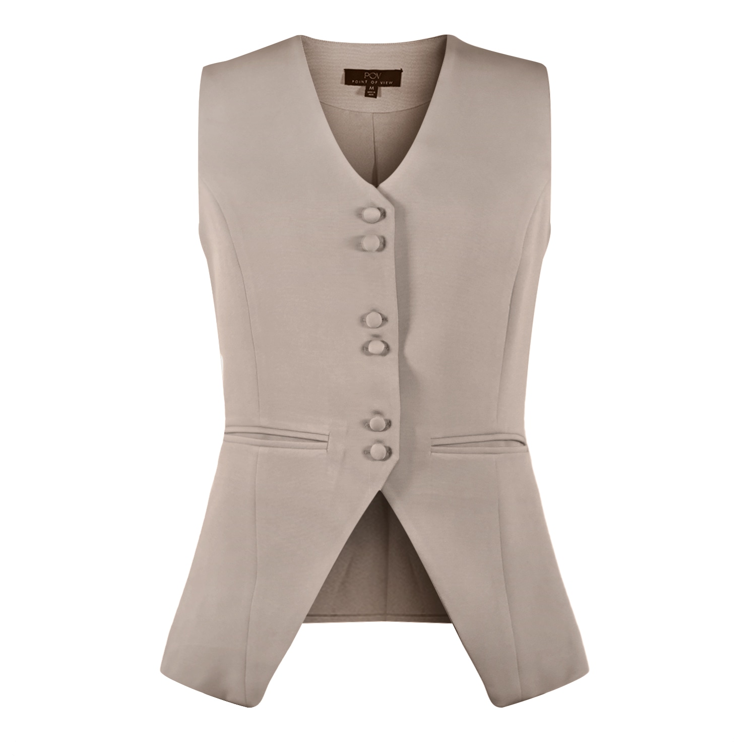 Point Of View Label Women's Neutrals Intention Colorblock Vest