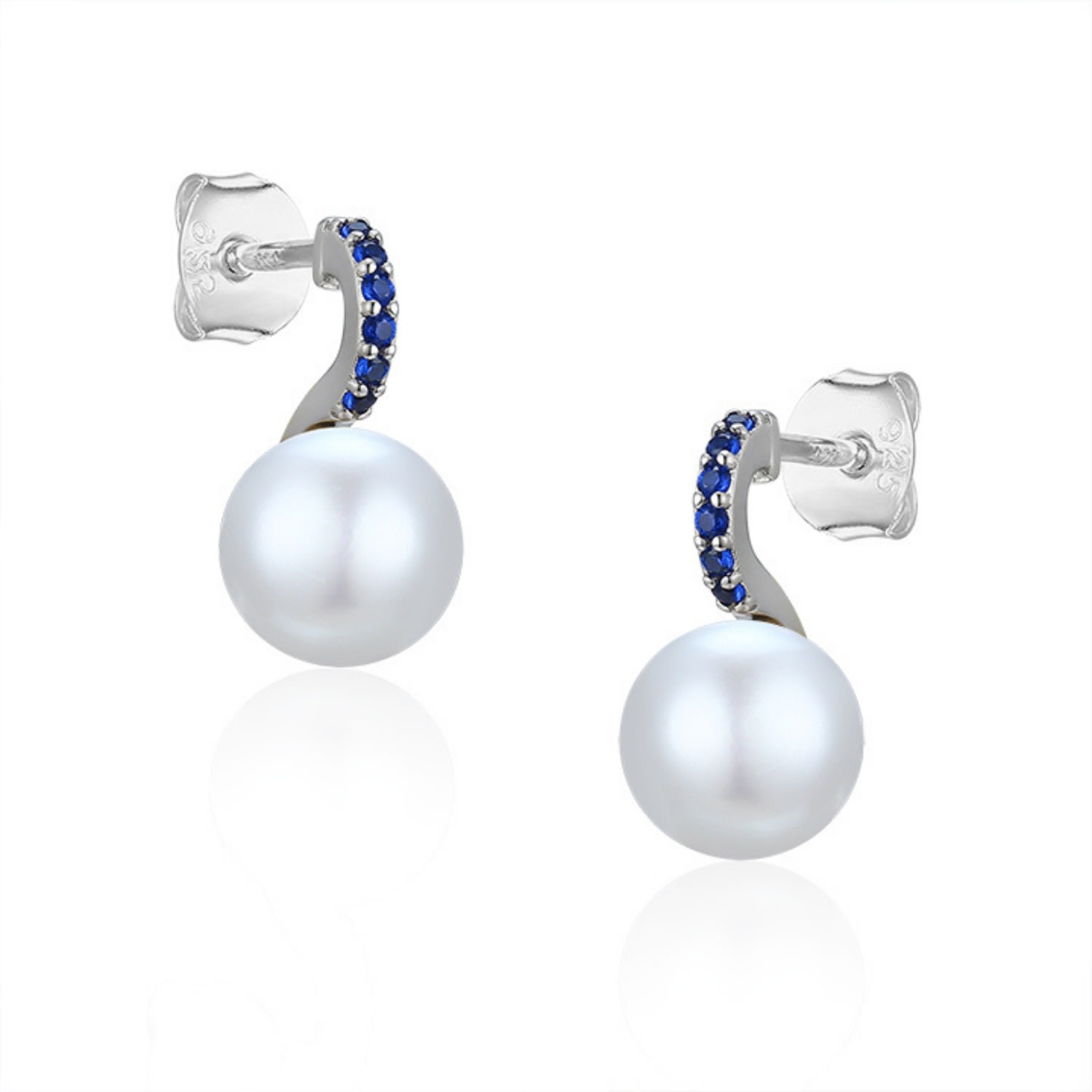 House Of Elliott Women's Nila Silver Earrings - Blue