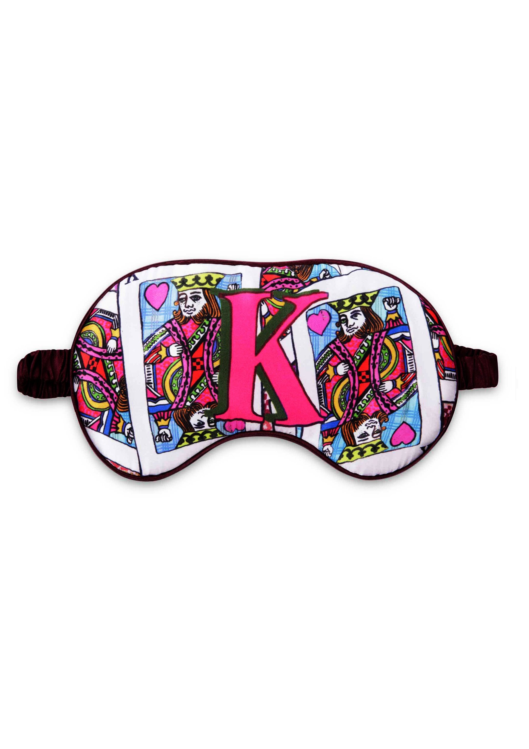 Silk Eye Mask / "K For King" One Size Jessica Russell Flint