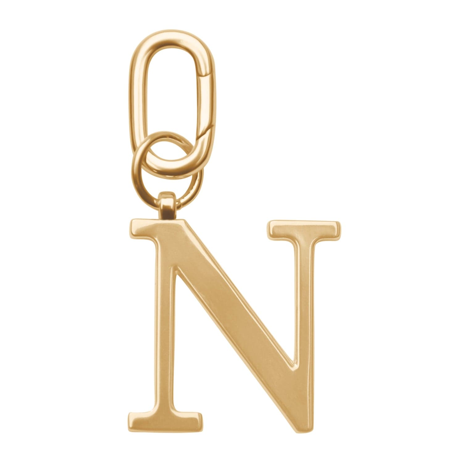 Jlr London Gold Metal Letter Keyring - N