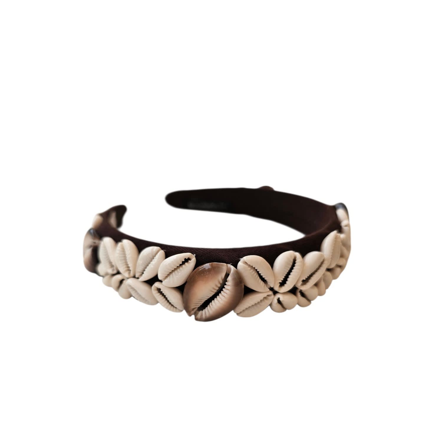 Women's Brown / White Ariel Headband - White & Brown | Ohsun