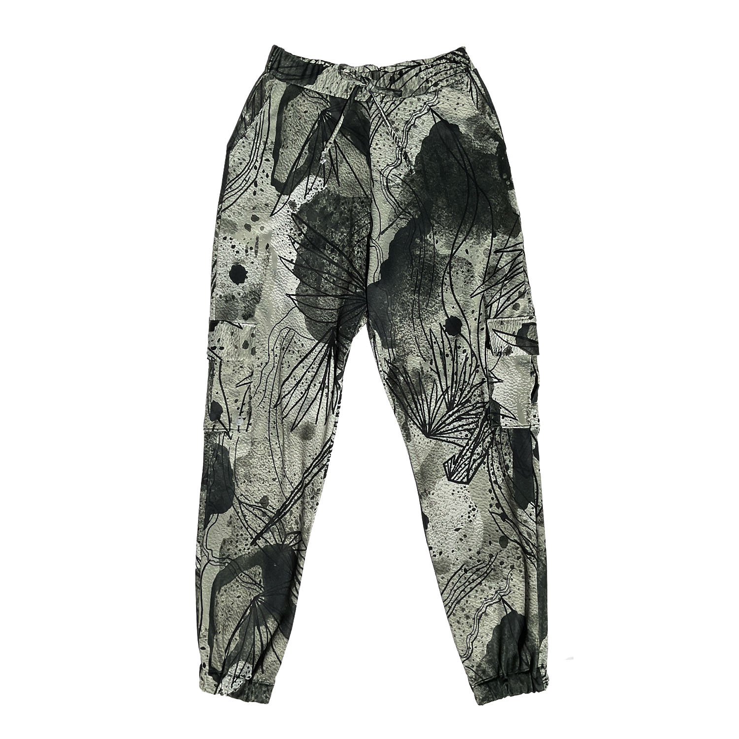 Women’s Black / Green Parakeet Nanday Cargo Jogger Medium Taupe Activewear