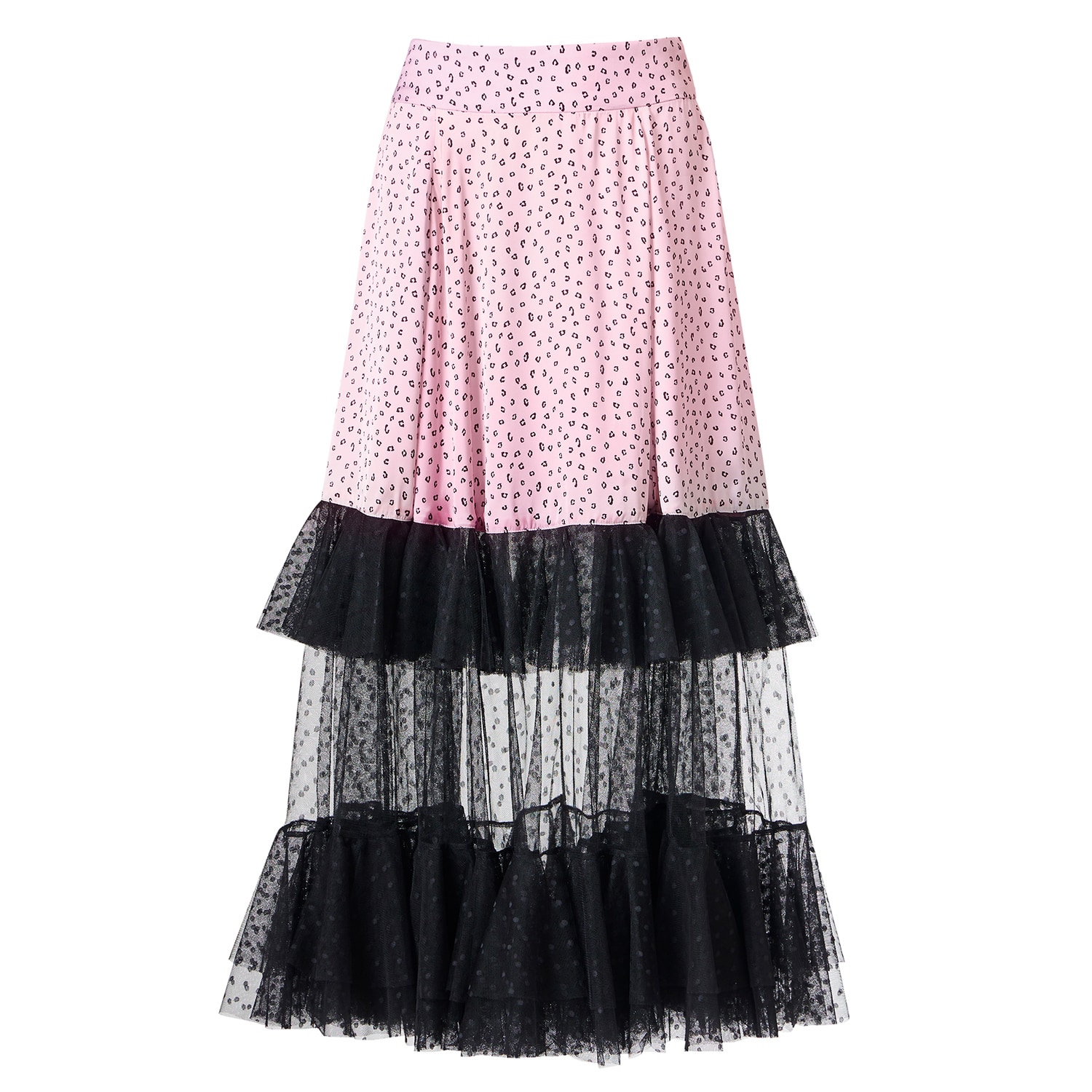 BY MOUMI WOMEN'S BLACK BIG SUR SKIRT JEM SATIN