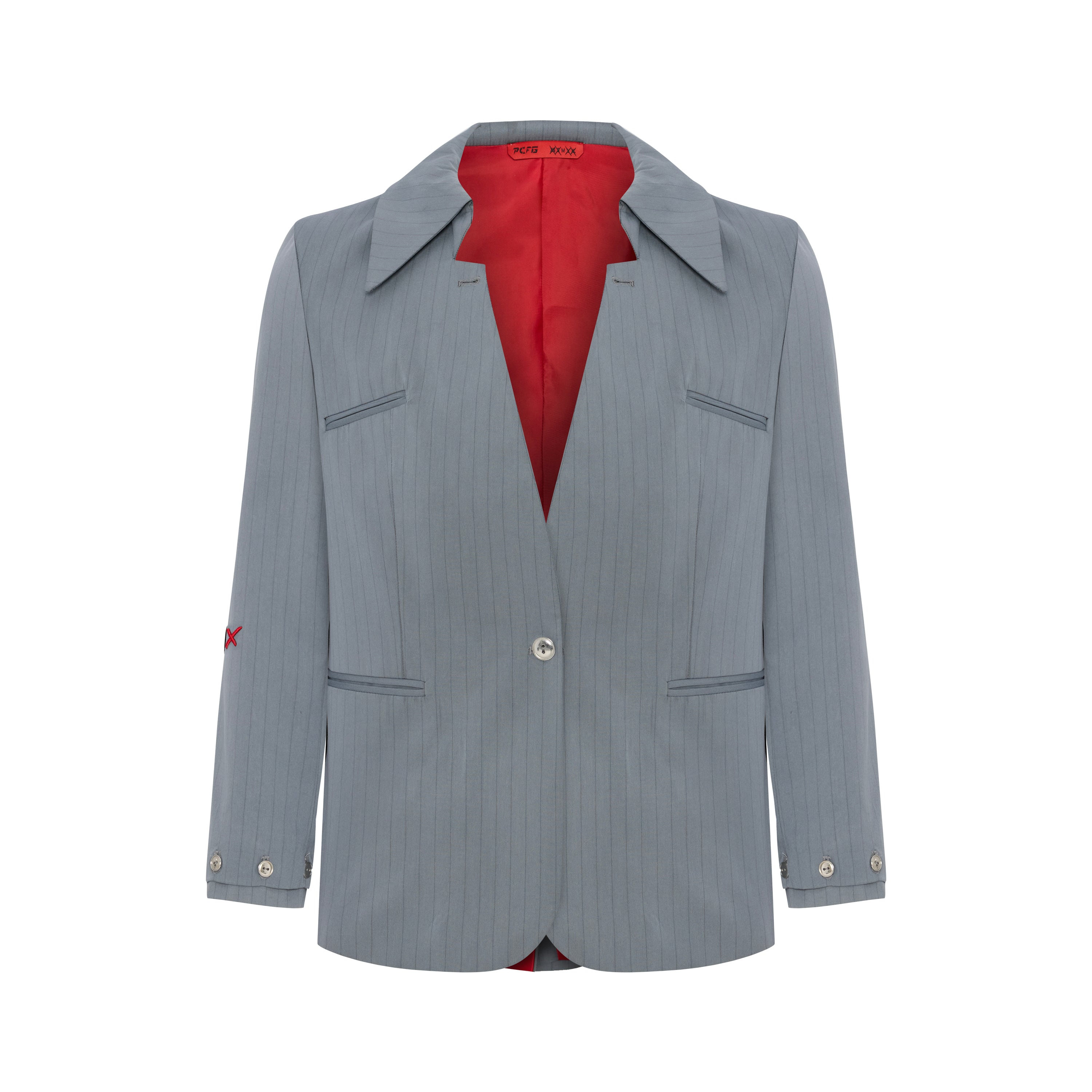 Women's Grey Cotton Woven Jacket - Gray | Medium | Pcfg