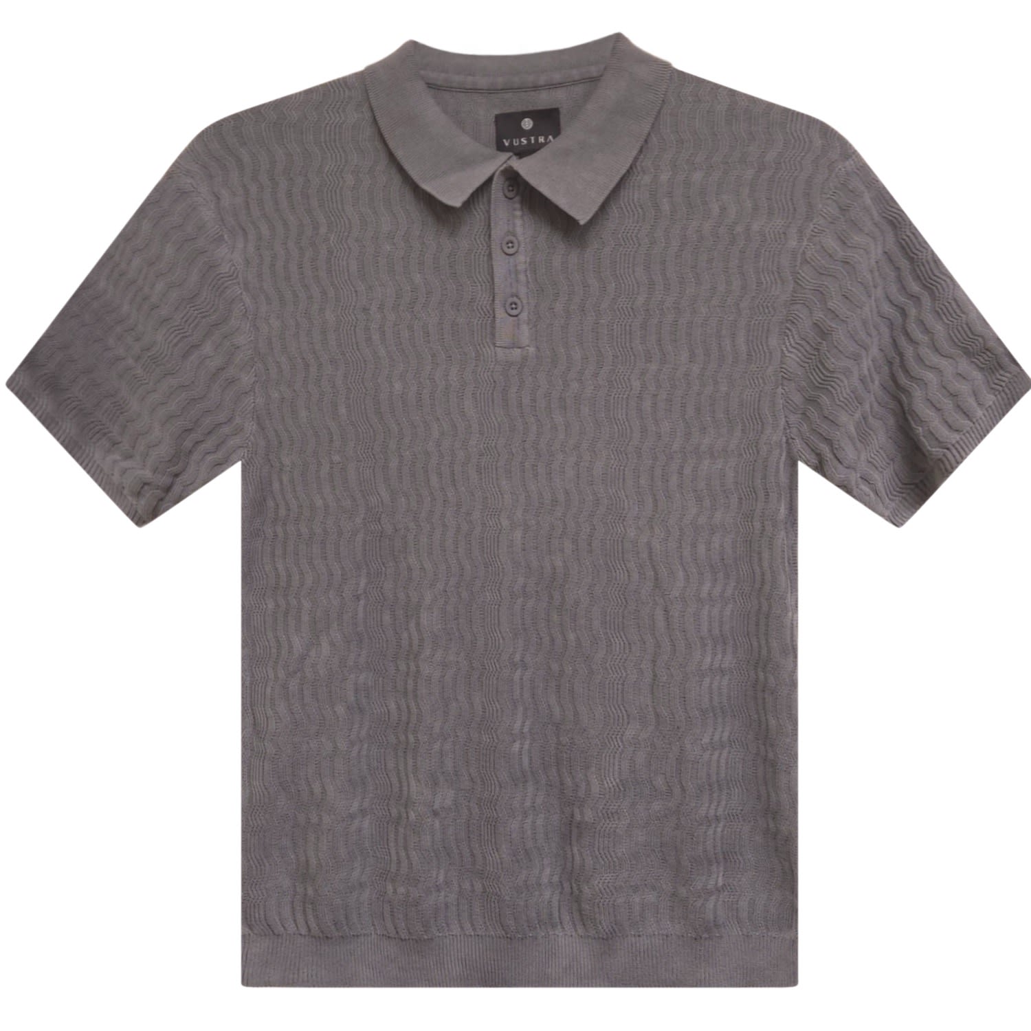Vustra Men's Grey Stone Luxe Knit Polo In Gray