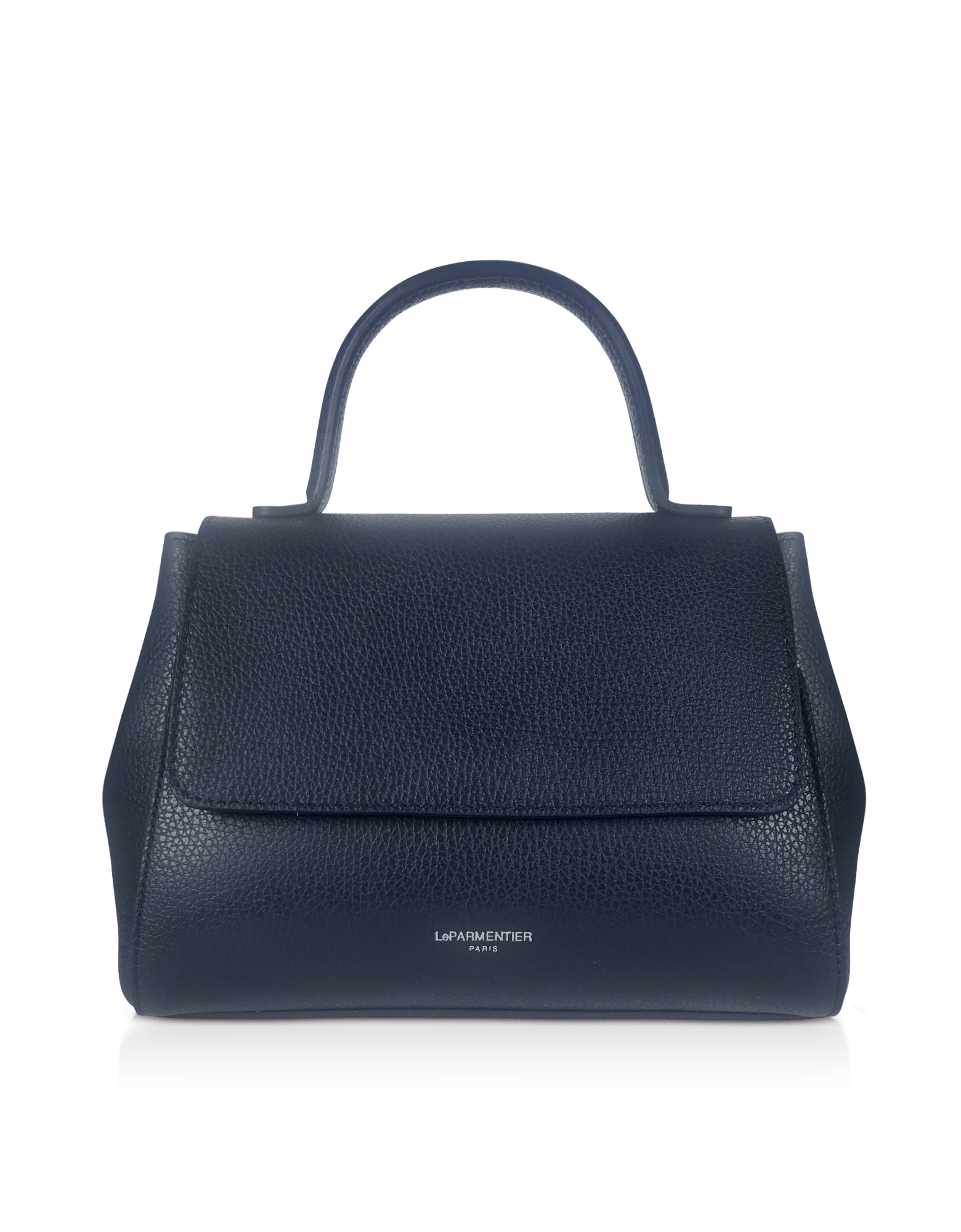 Le Parmentier Ladyfinger Top Handle Ladybag W/strap - Navy Blue In Blue