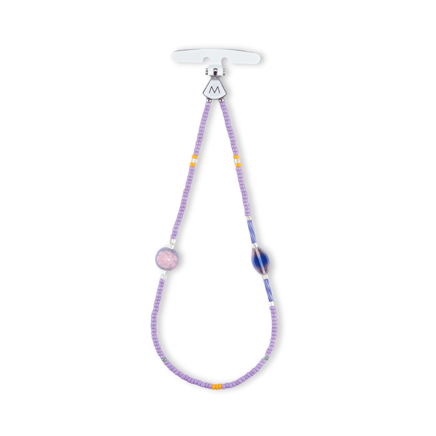 M.craftsman Women's Pink / Purple M Beads Phone Bracelet - Lilac