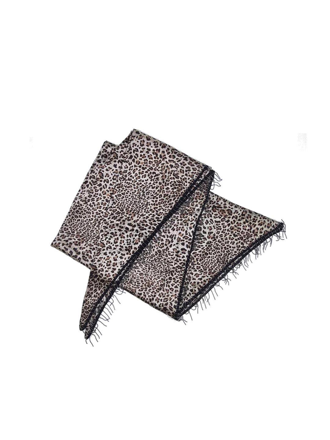 Nooki Design Women's Brown Frankin Scarf - Leopard