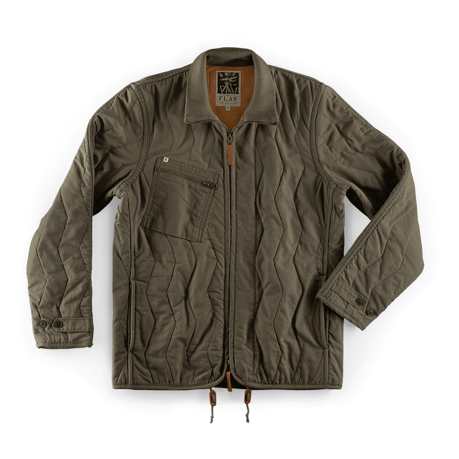 &Sons Flak Quilted Jacket Green by &SONS Trading Co