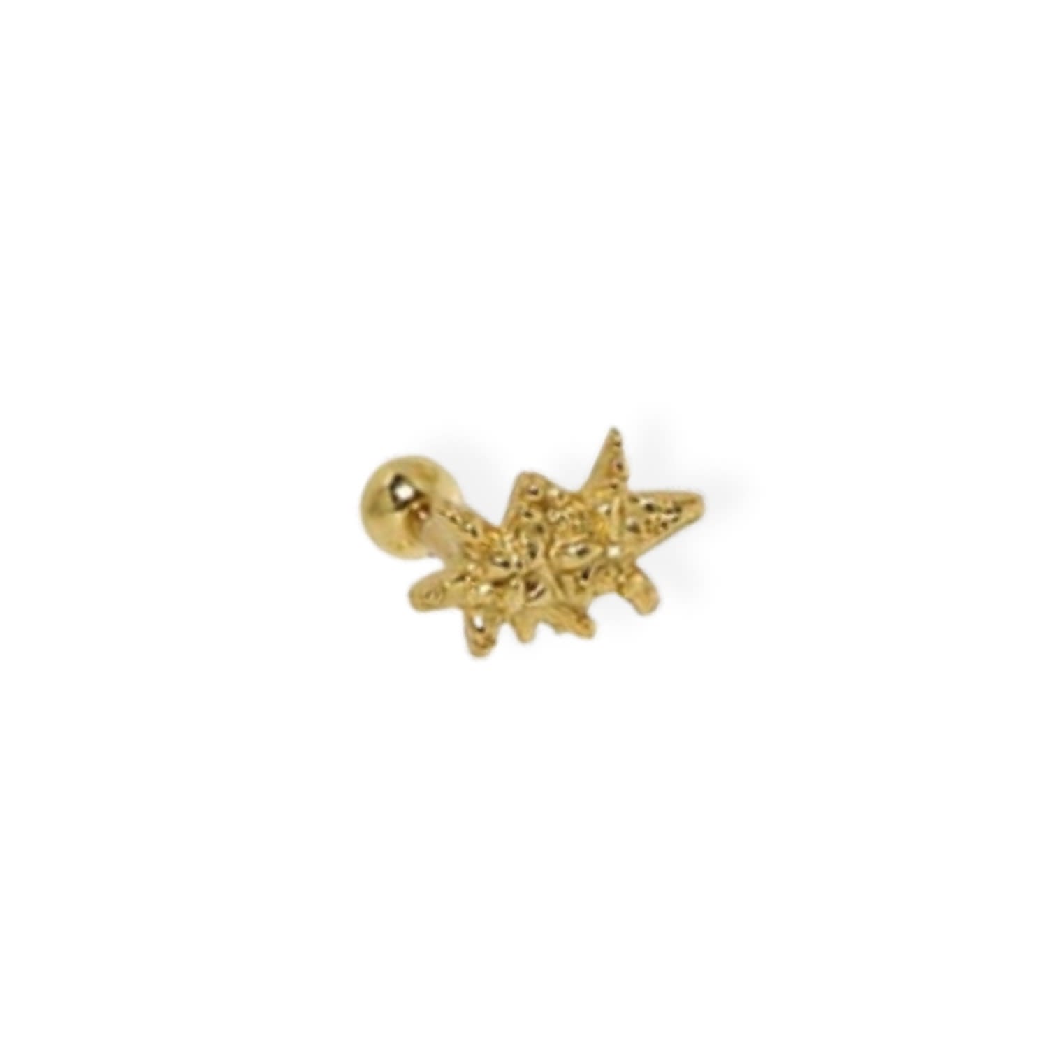 Martina Rozenberg Smira Jewelry Women's The Mono Earring Double Star Gold