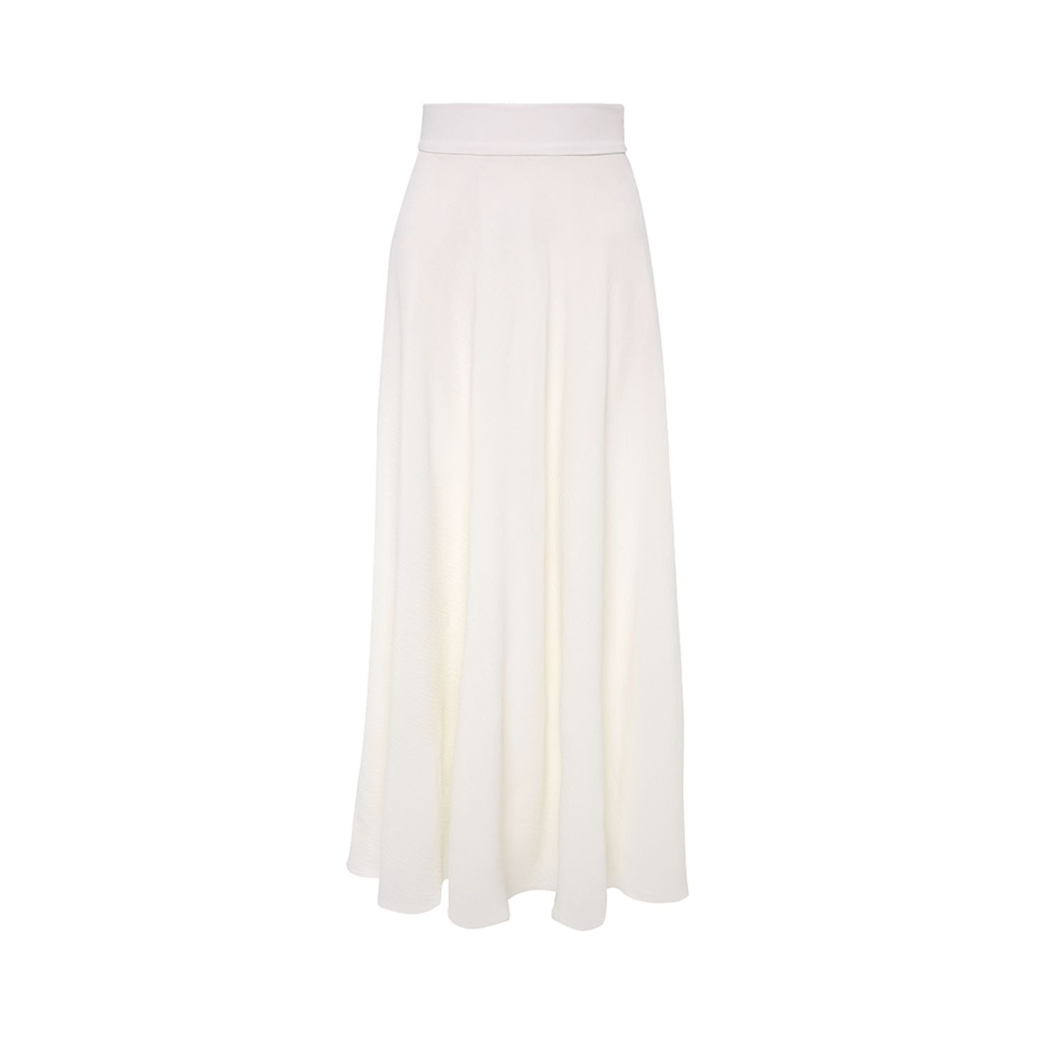 Pria Pleated Crepe Maxi Skirt