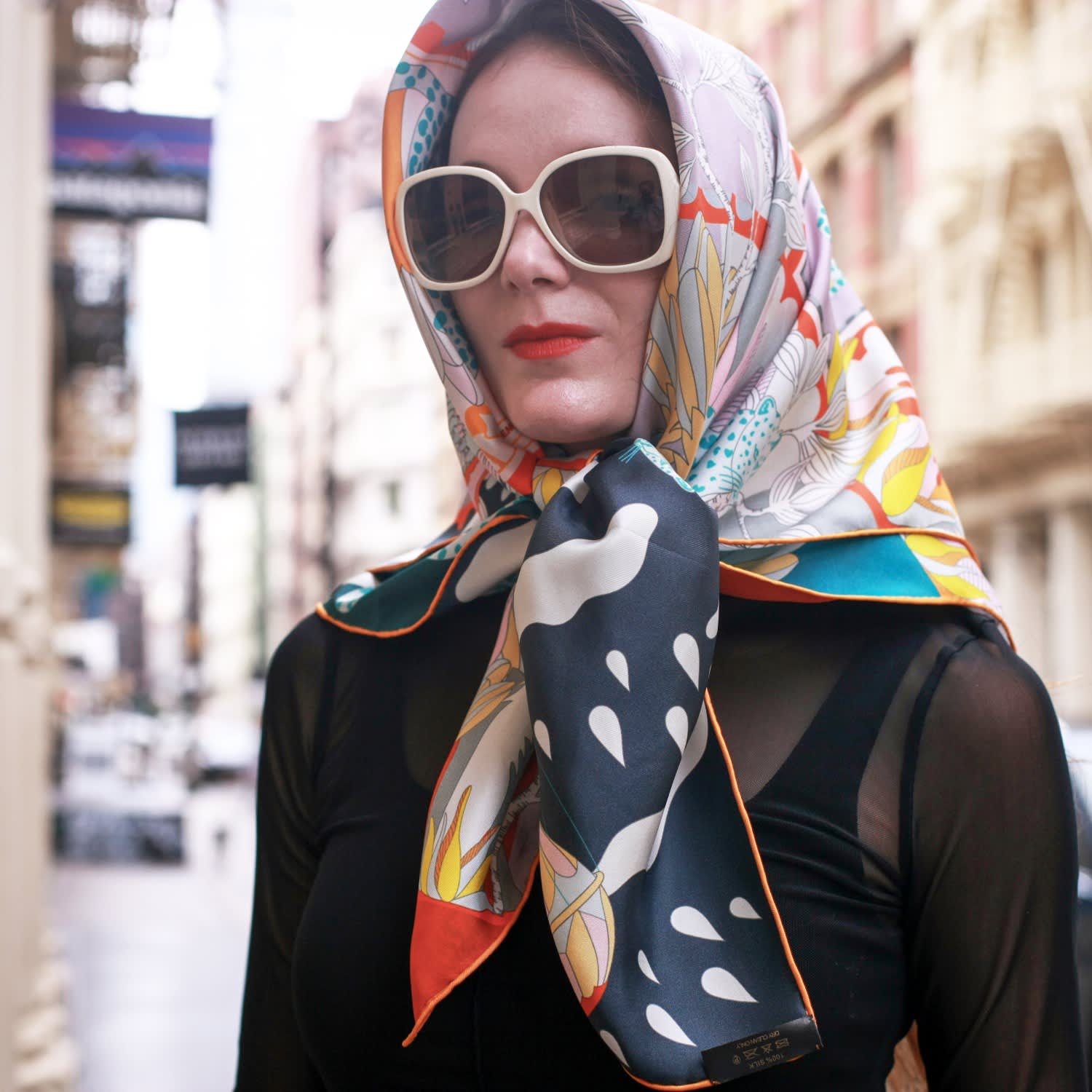 Double Sided Silk Scarf Of World Travel | Jessie Zhao New York
