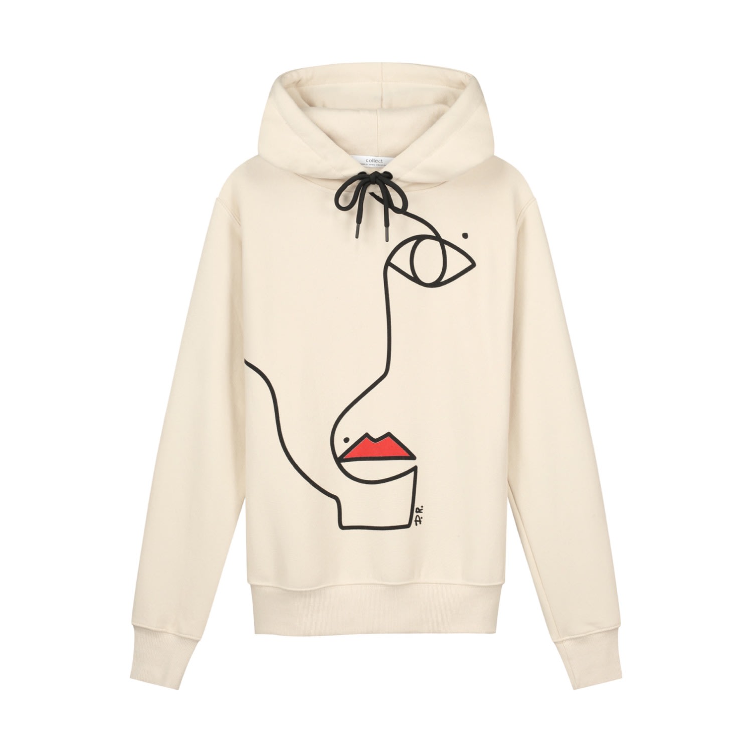 Collect The Label Women's Neutrals Bailey Hoodie Chamois In Beige/red