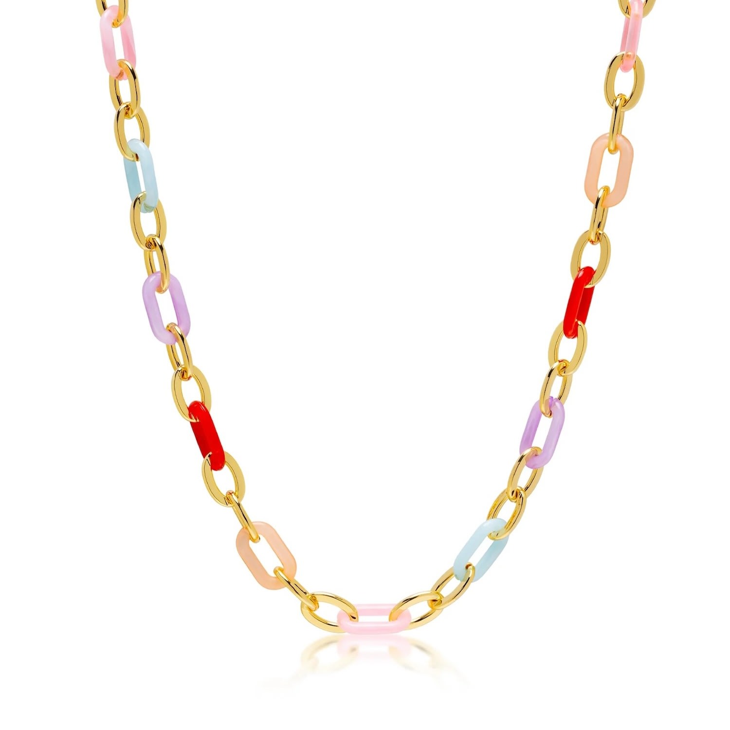 Men’s Cable Chain Choker With Colorful Links Nialaya