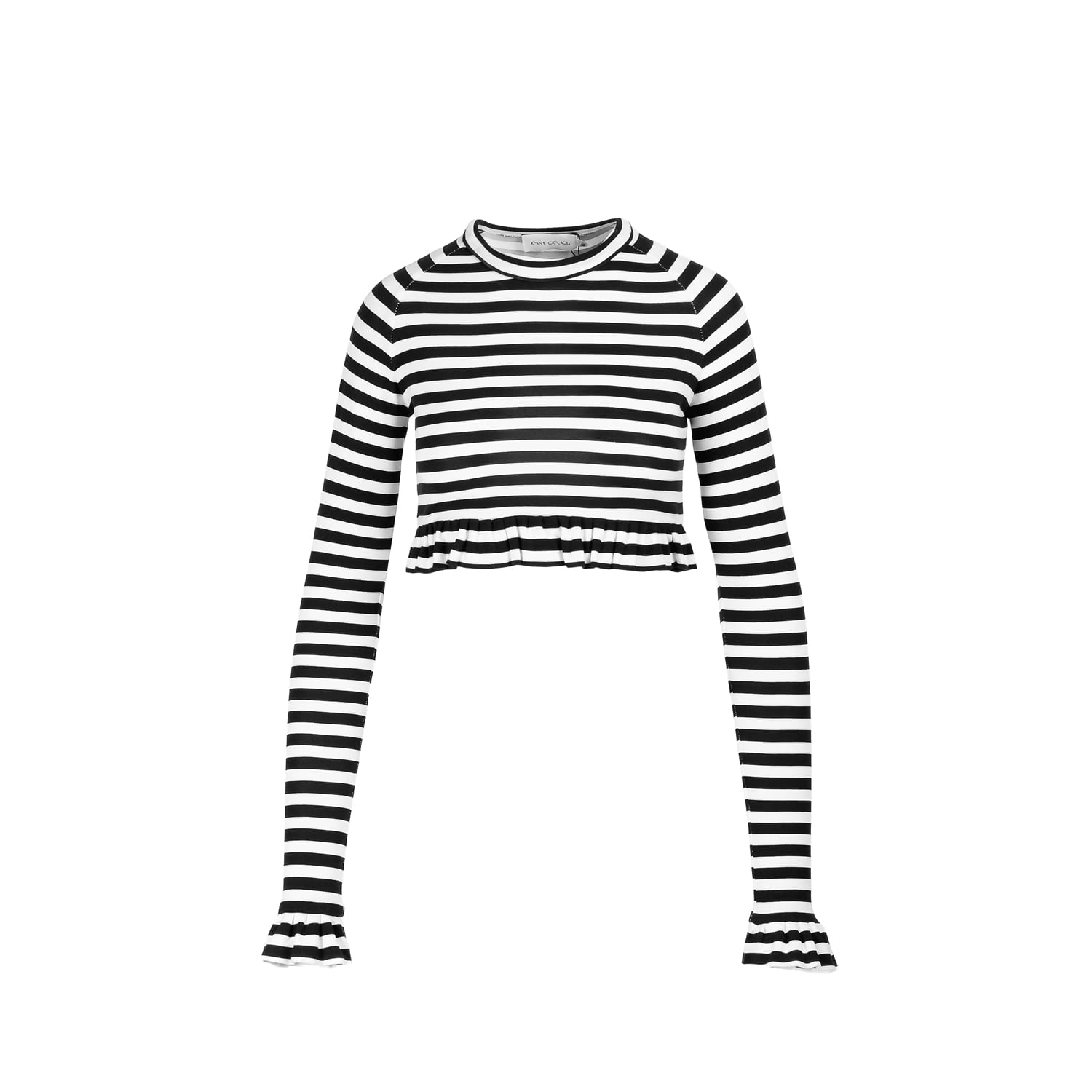 Ioana Ciolacu Women's White / Blue Clipper Crop Top In Black