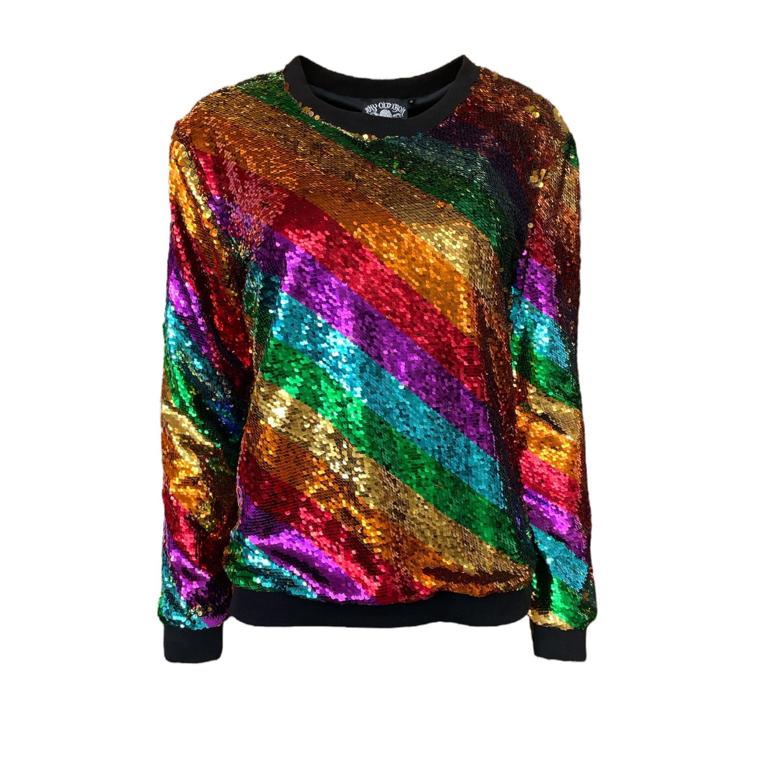 Any Old Iron Mens Golden Rainbow Sweatshirt In Multi