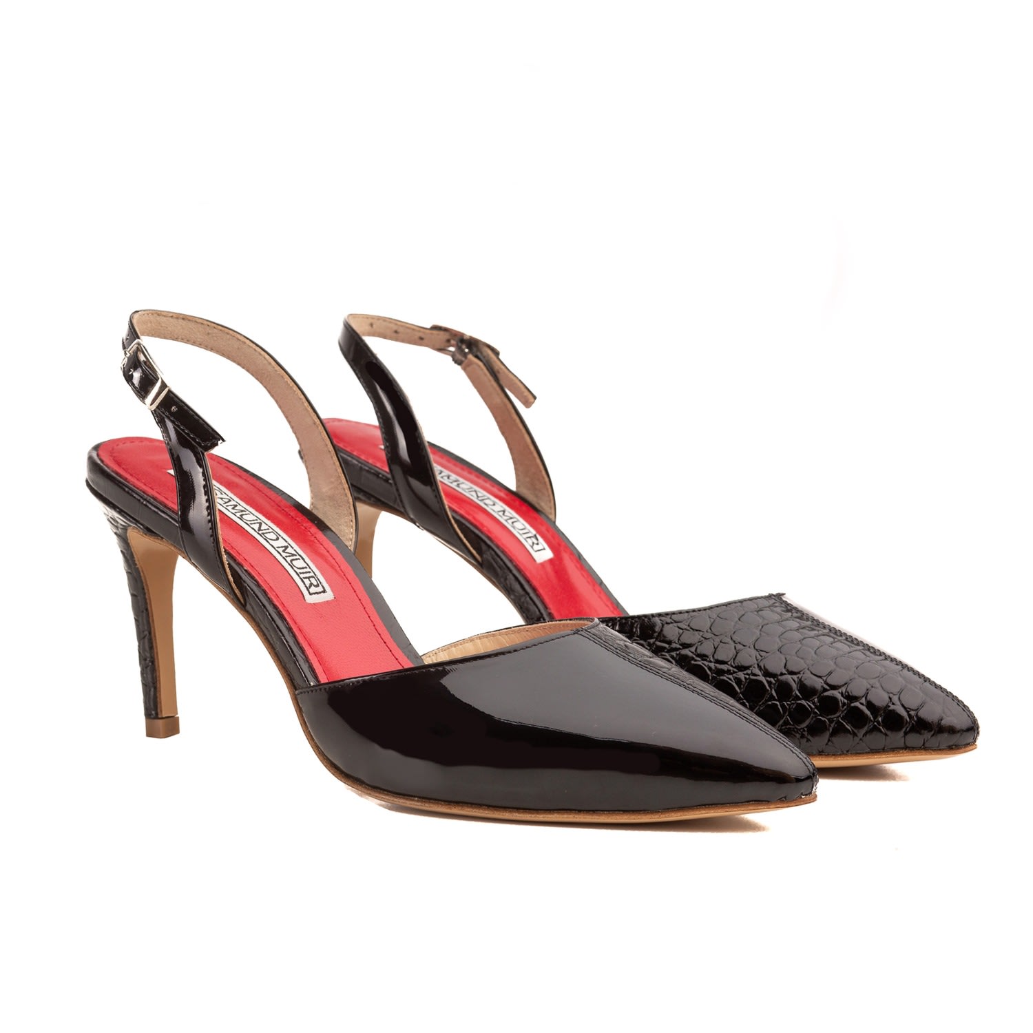 Rosamund Muir London Women's Augusta Black Slingback Heels - Races, Weddings, Events In Black