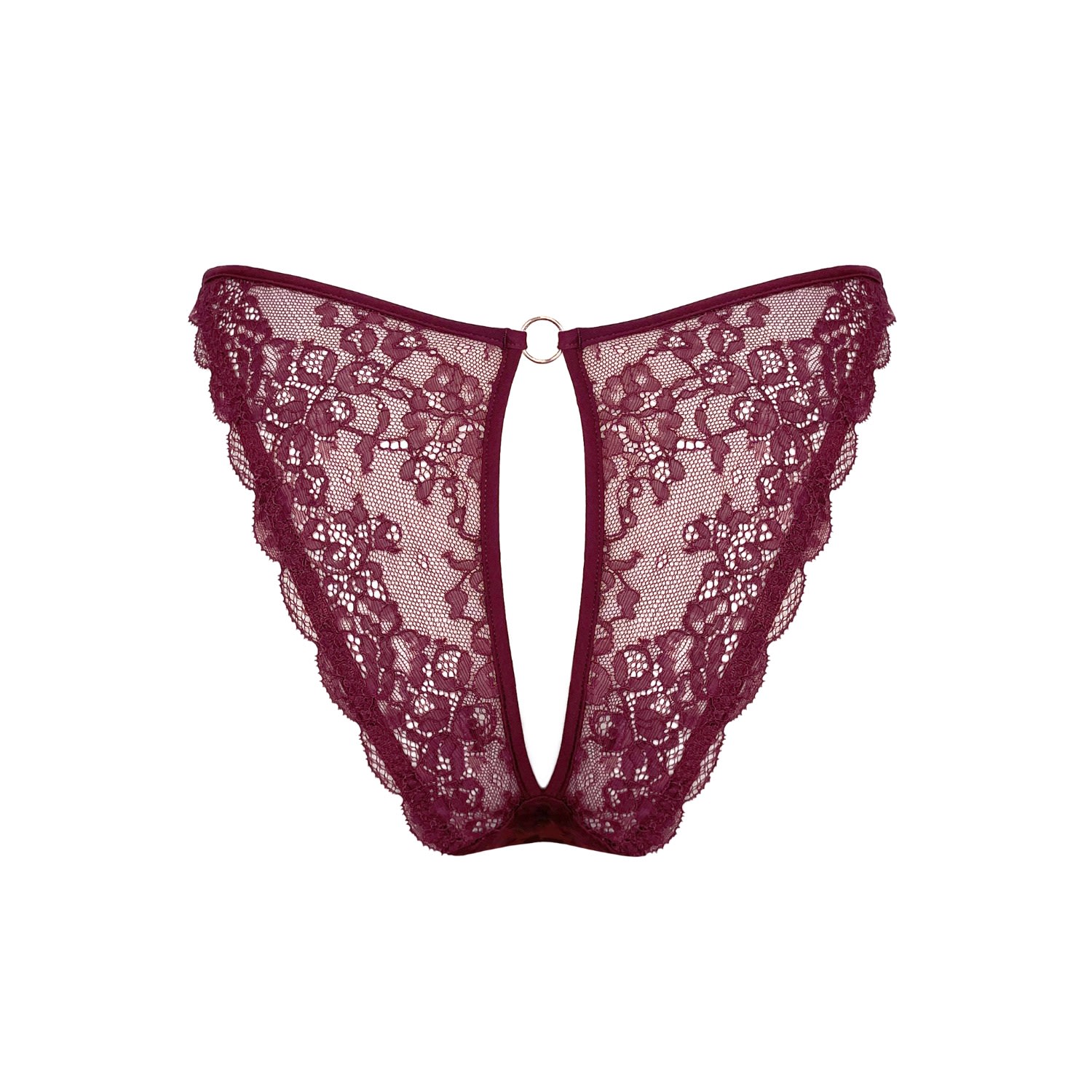Monique Morin Lingerie Women's Red Rush Bikini Ouvert Velvet In Red