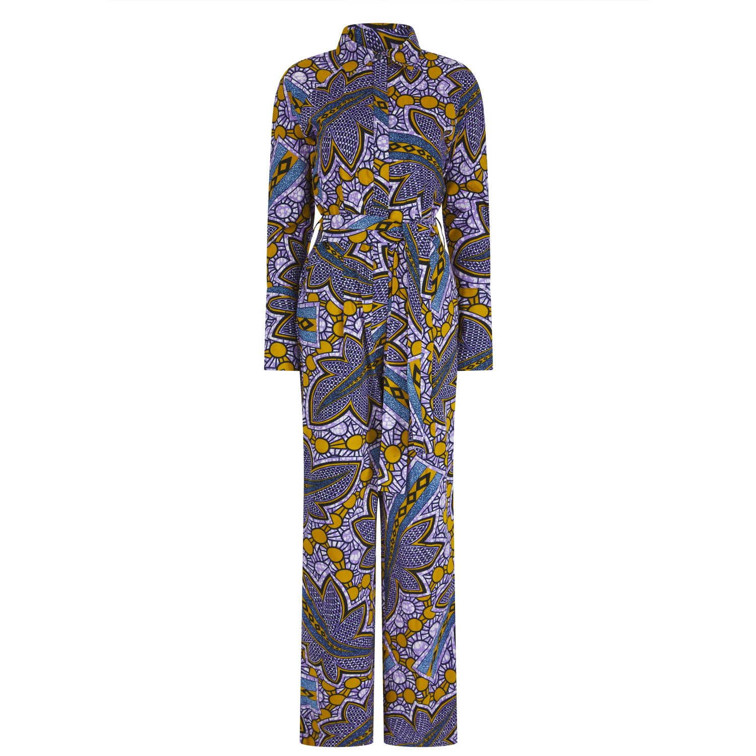 Ohema Ohene Women's Pink / Purple Angie African Print Jumpsuit In Pink/purple