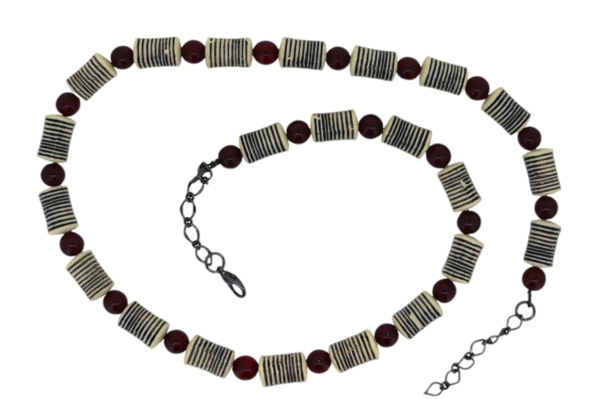 Vickisarge Women's Black / White / Red Vampire's Lair Blood Bead Necklace