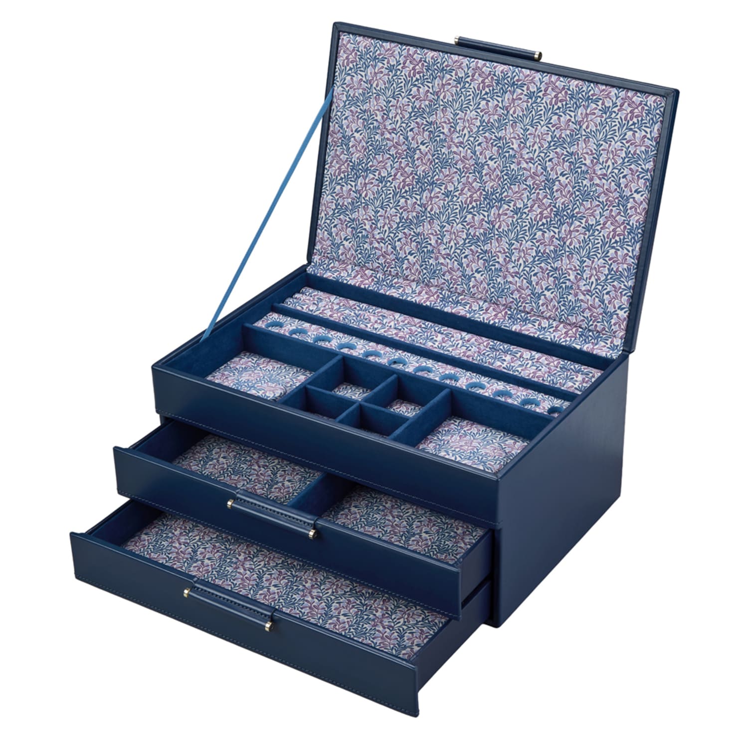 Sophia Jewelry Box With Drawers - Indigo | WOLF | Wolf & Badger