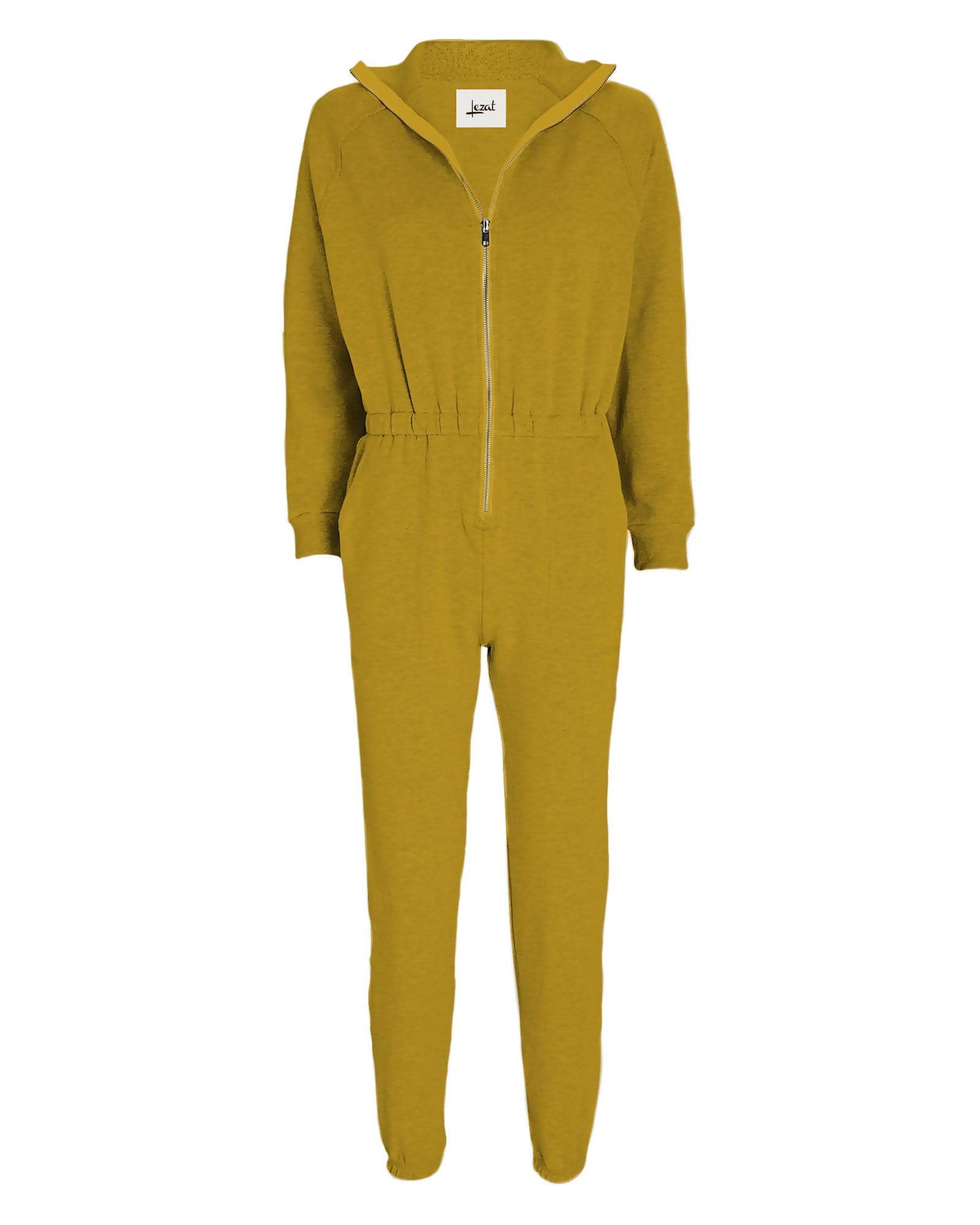 Lezat Women's Gold / Yellow / Orange Restore Soft Terry Jumpsuit In Harvest Gold In Green