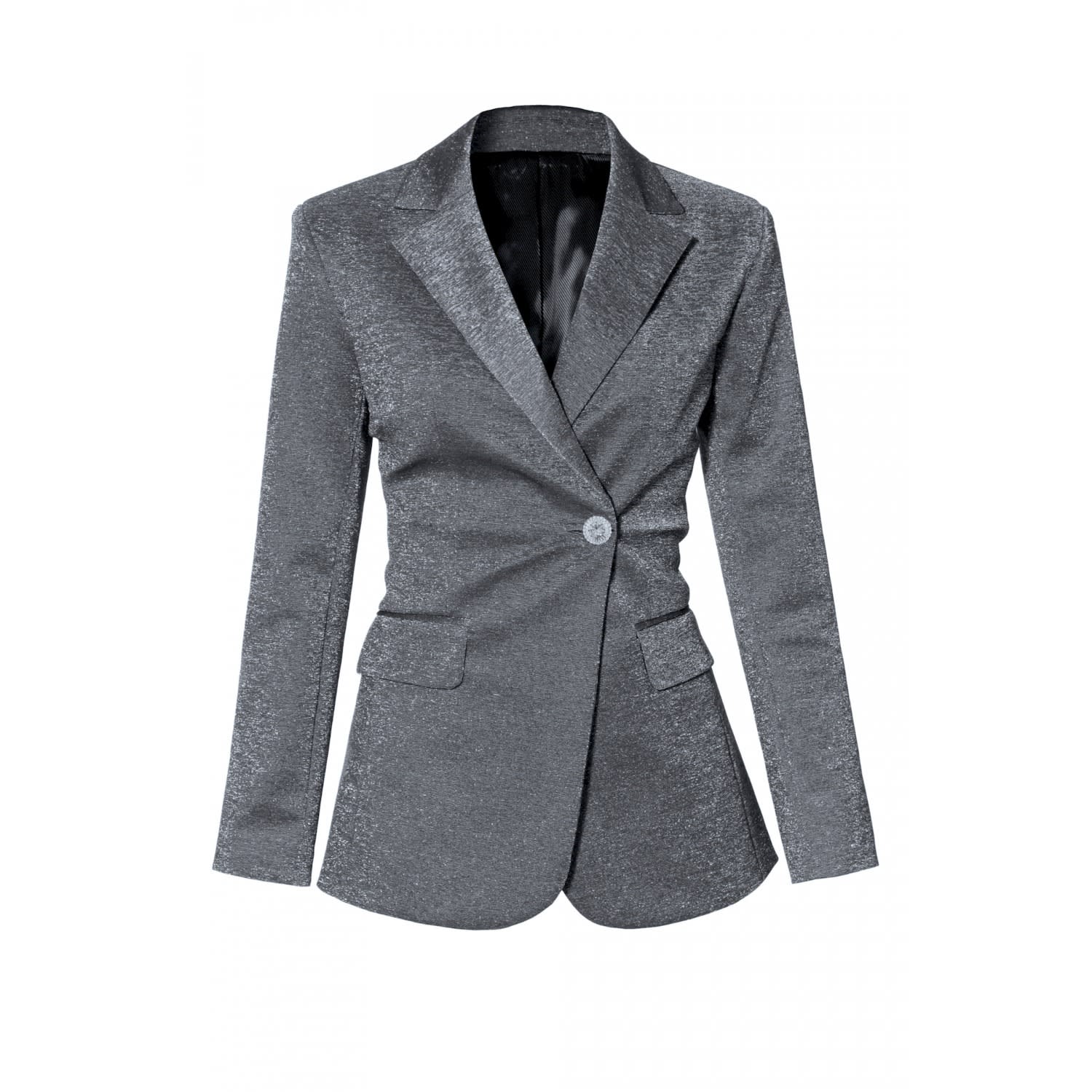 Women's Rachel Grey Flash Hourglass Shaped Sparkling Blazer | Xxs | Aggi by Halewski