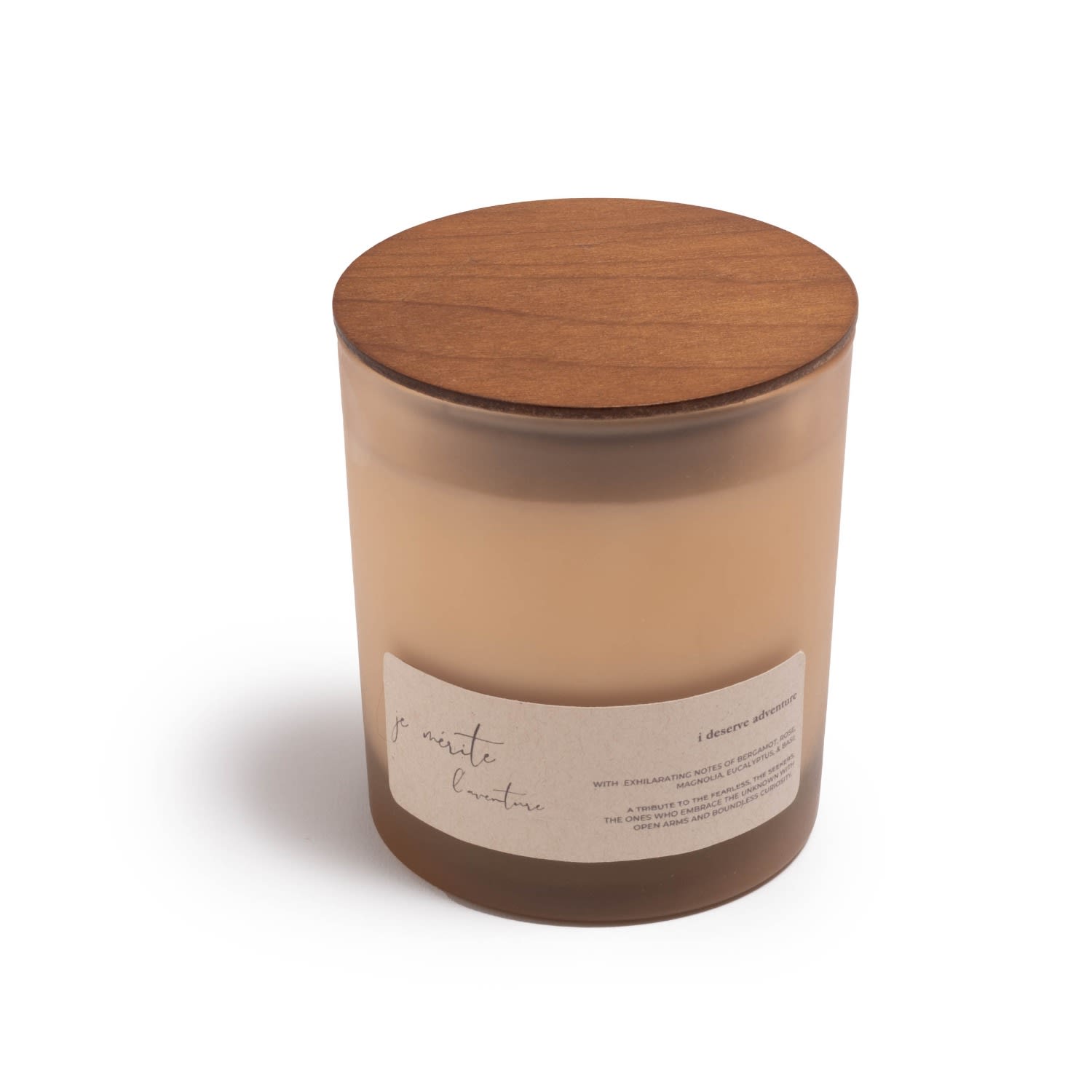 Je Mérite (i Deserve) White Je Mérite L'aventure, I Deserve Adventure Affirmation Candle - 13 oz