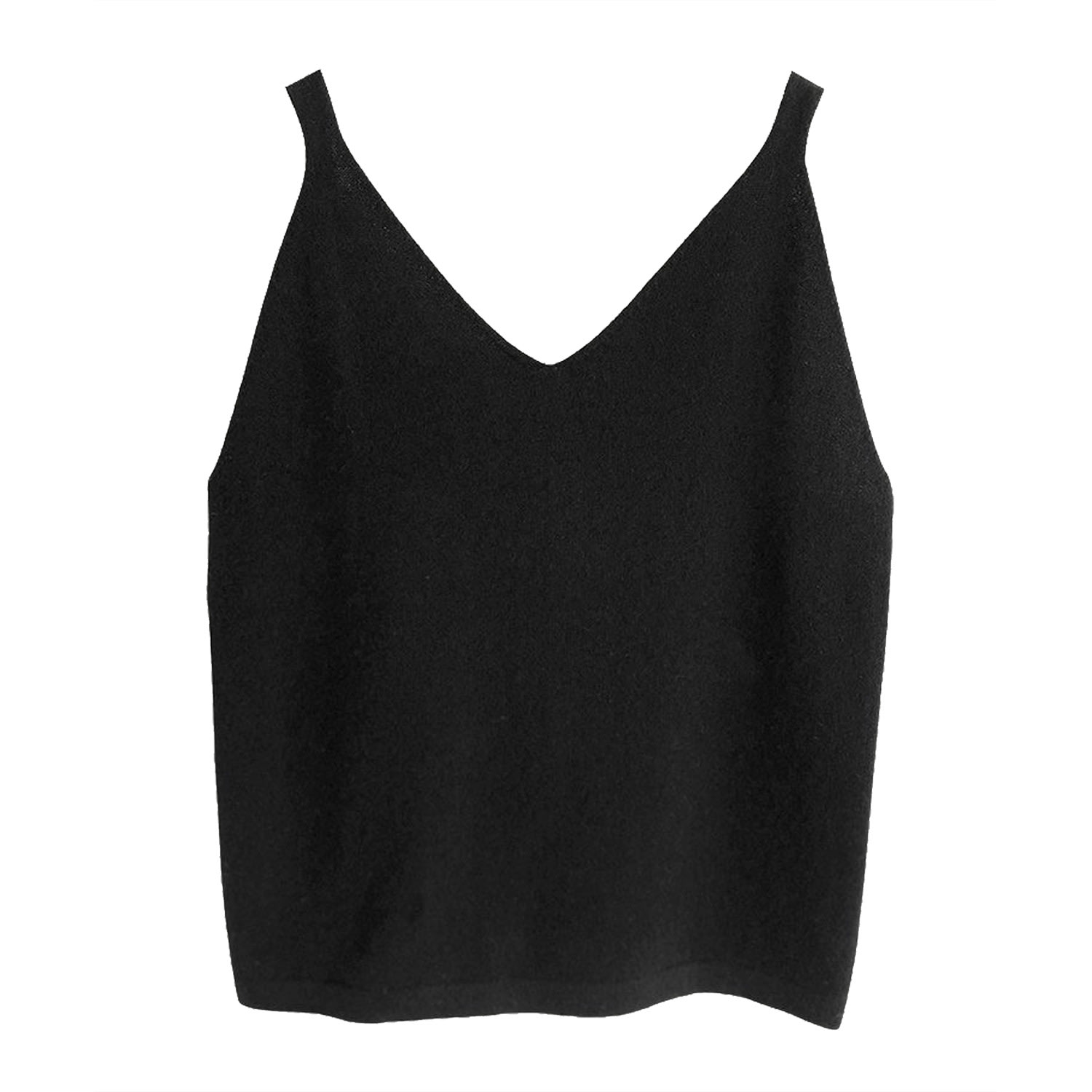 Women’s Cashmere Camisole - Black Small Zenzee