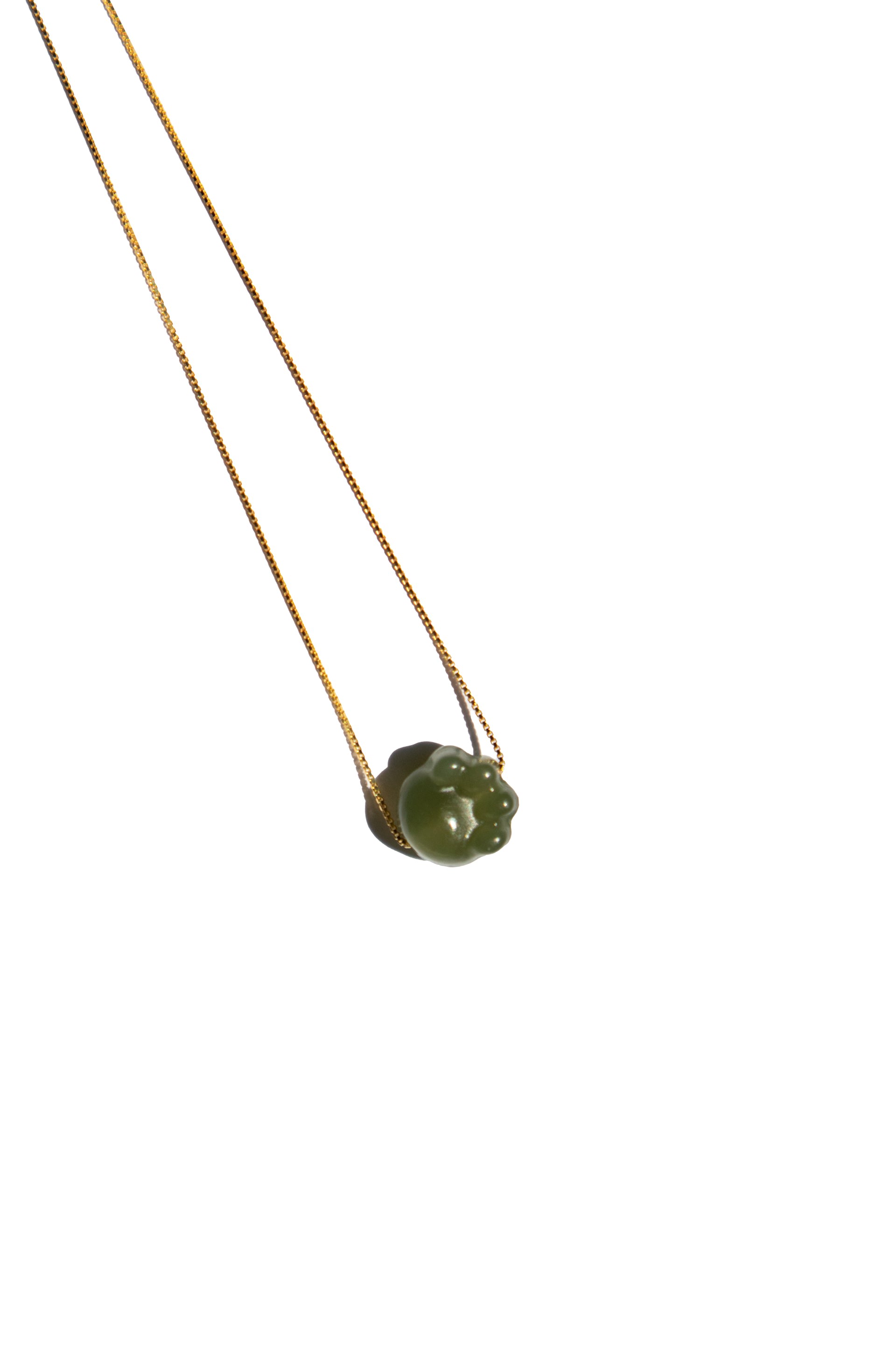 Women’s Cat Paw Green Jade Necklace Seree