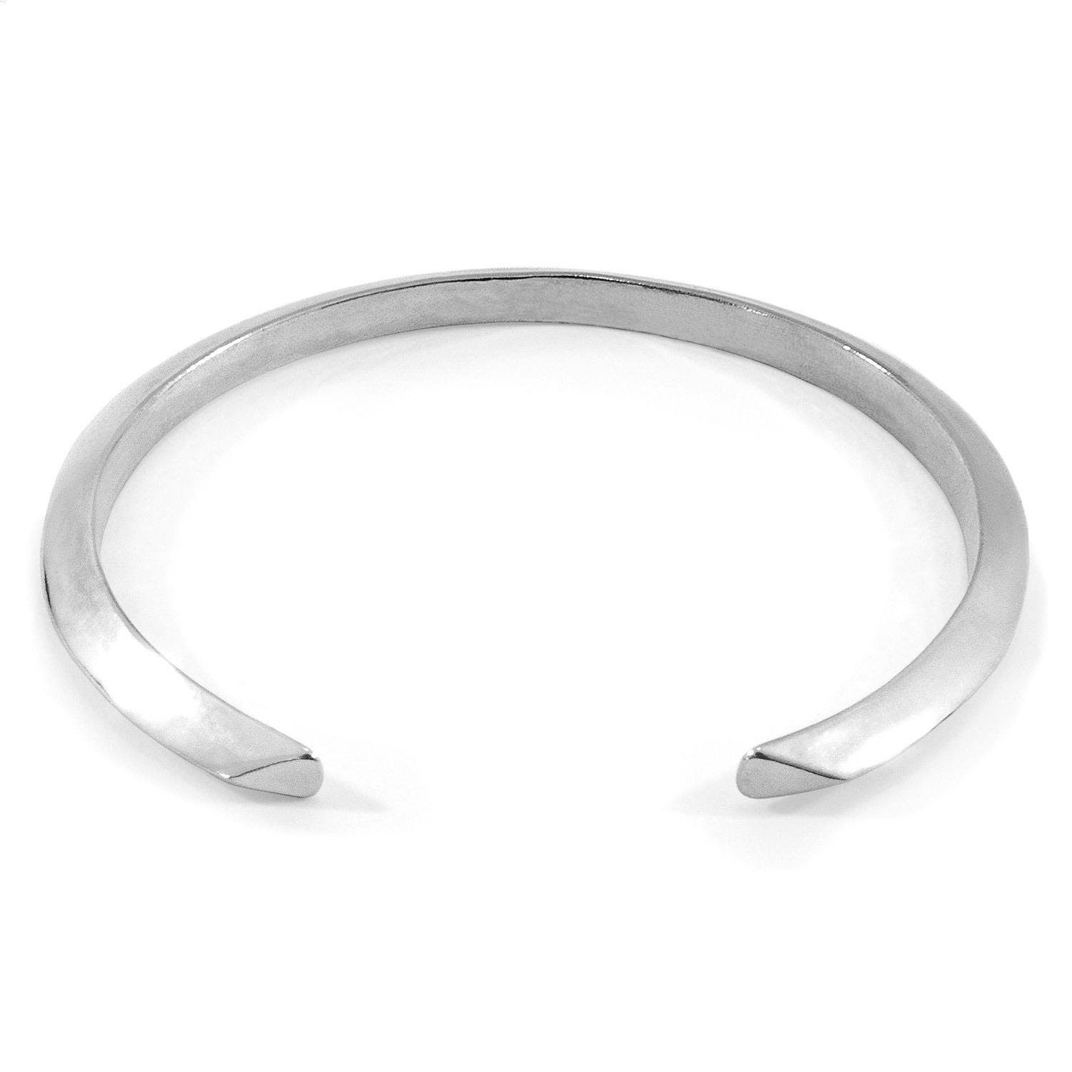 Men’s Benson Triagonal Maxi Wayfarer Silver Bangle Anchor & Crew