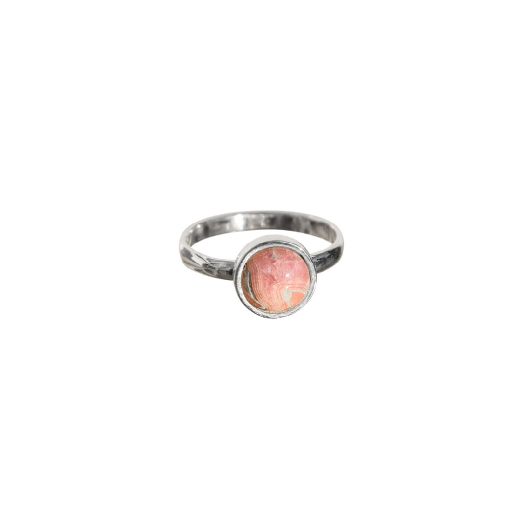 Fv Jewellery Women's Pink La Stèle Rhodochrosite Circle Ring In Pink