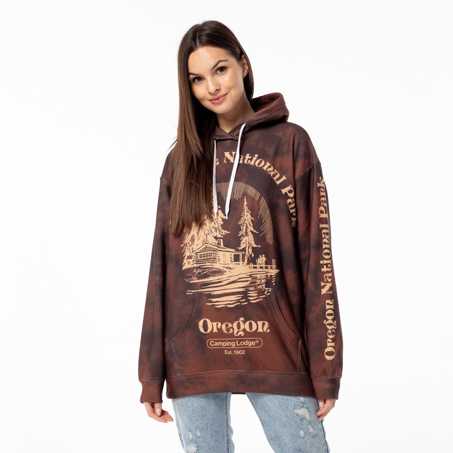 Aloha From Deer Women's National Park Brown Oversize Hoodie In Brown