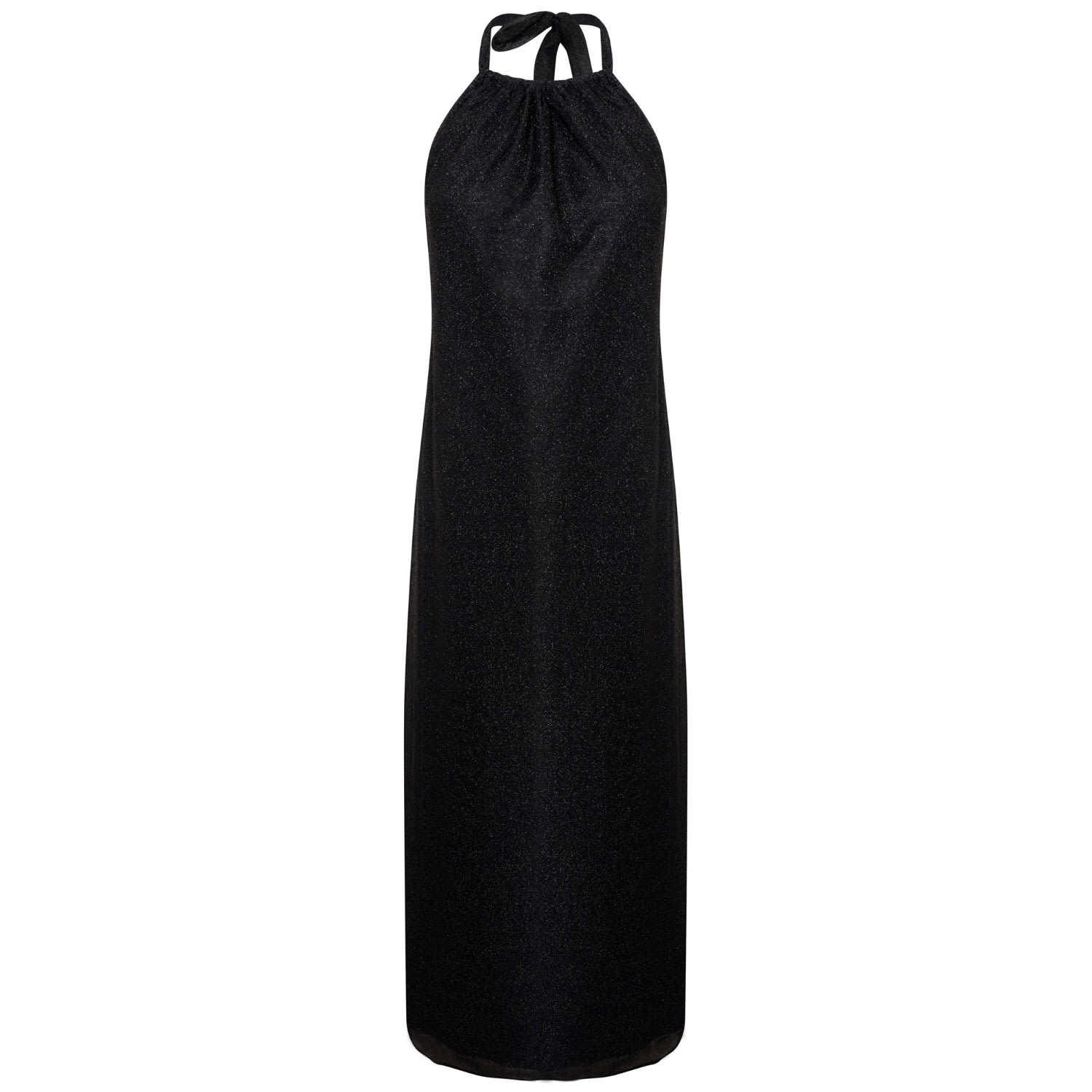 Women’s Lullah Halter Dress In Black Shimmer One Size Cocoove