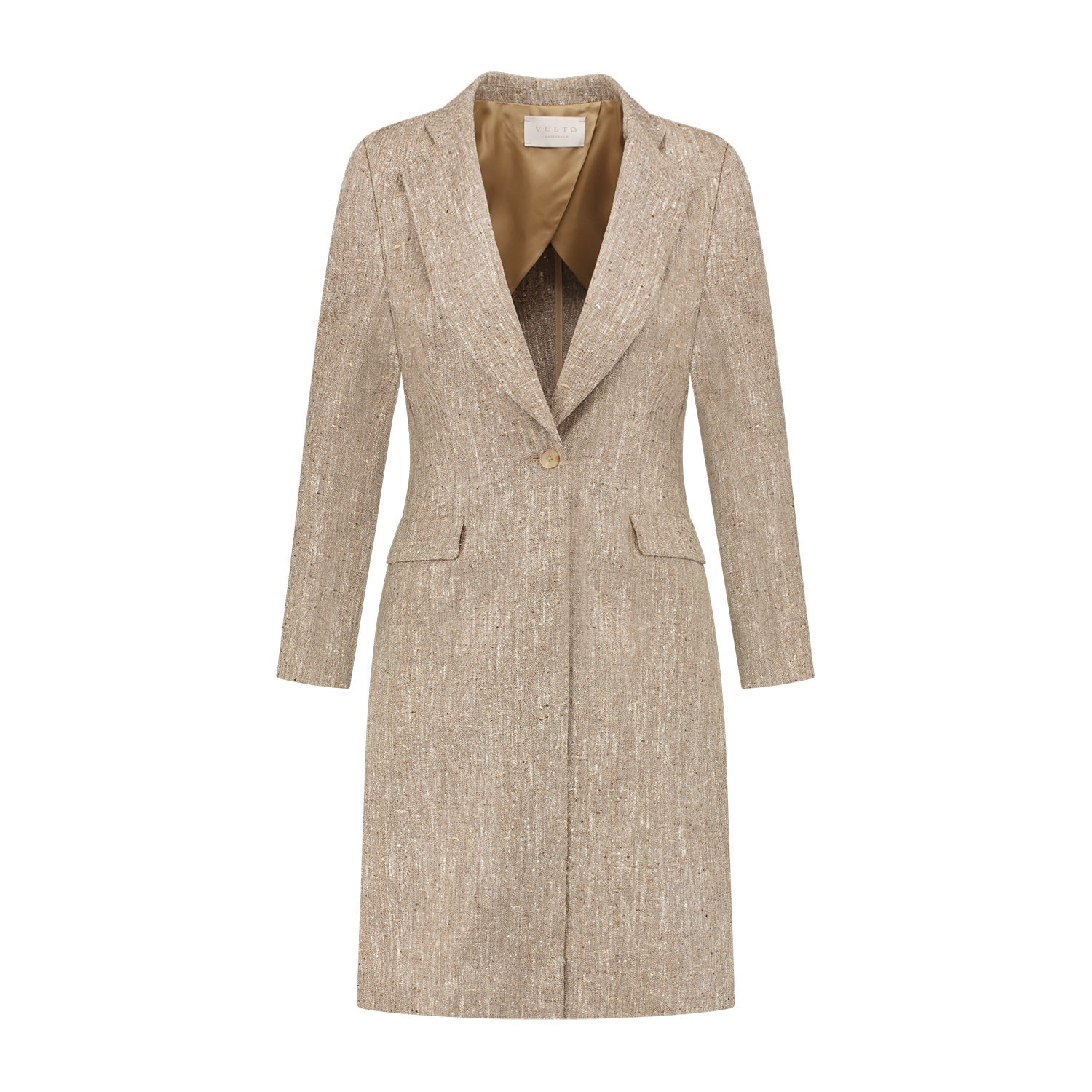 Women’s Silk Coat - Gold Extra Small Vulto