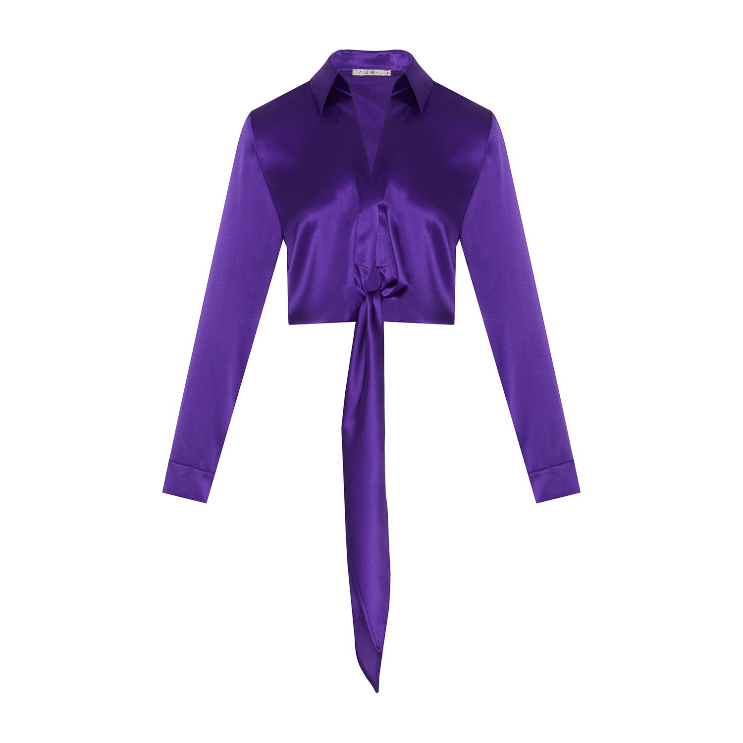 Rue Les Createurs Women's Pink / Purple Tie-on Silk Purple Blouse In Pink/purple