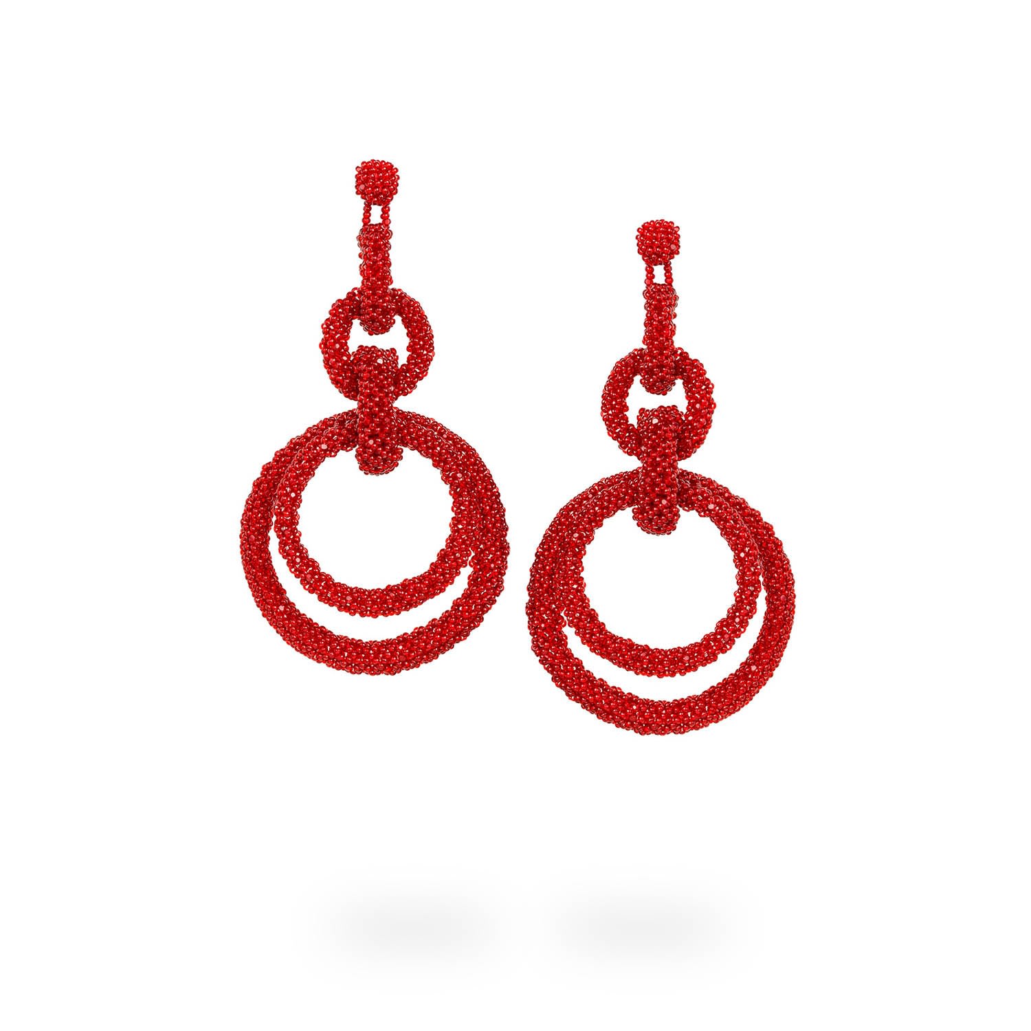 Women’s 5 Hoop Earrings - Red Kuu