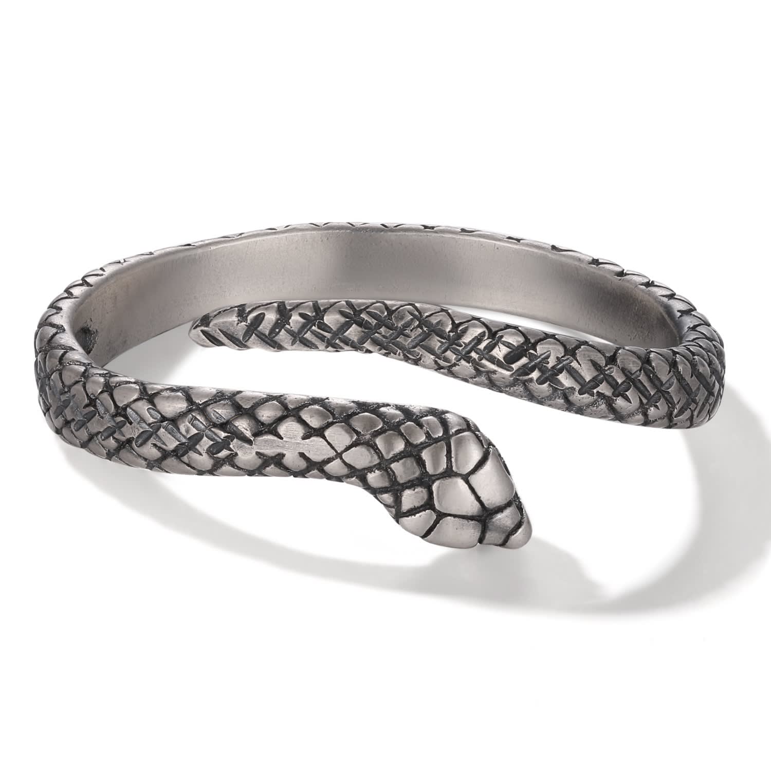 Rare Matters Jewelry Men's Year Of The Snake Vintage Recoil Fine Sterling Silver Snake Ring Unisex