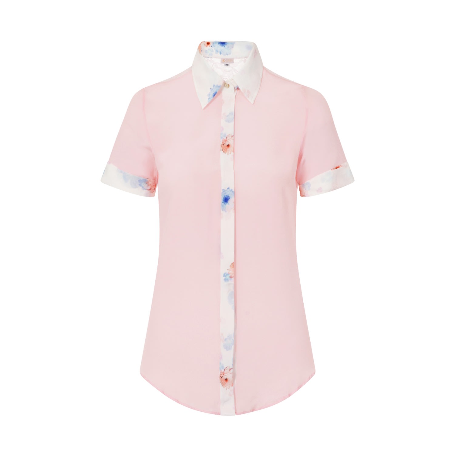 Women’s Pink / Purple Pale Pink Classic Silk Shirt Extra Small Sophie Cameron Davies