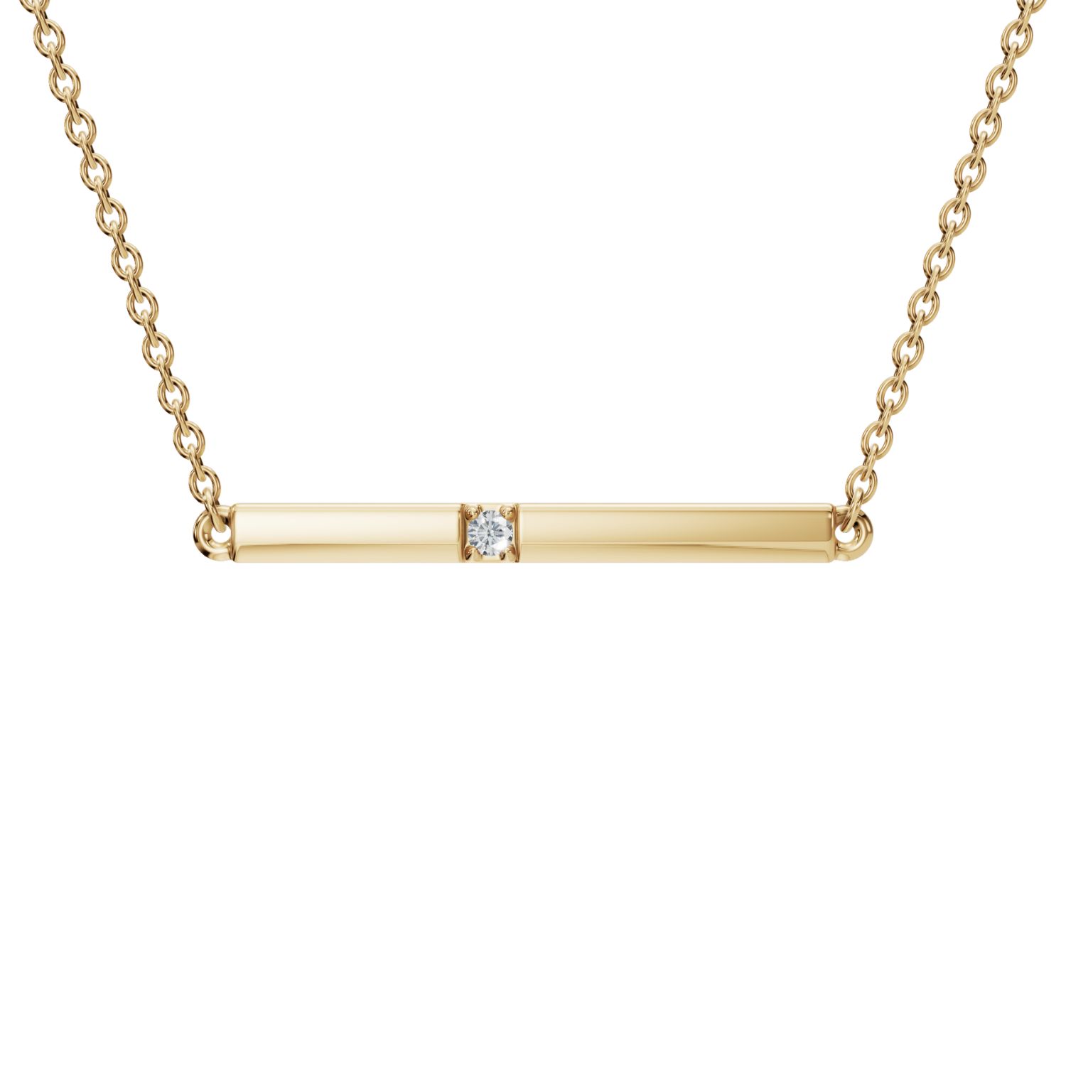 Aya Fine Jewelry Women's White / Yellow / Rose Gold Fourteen Kt Luminous Line Diamond Bar Pendant