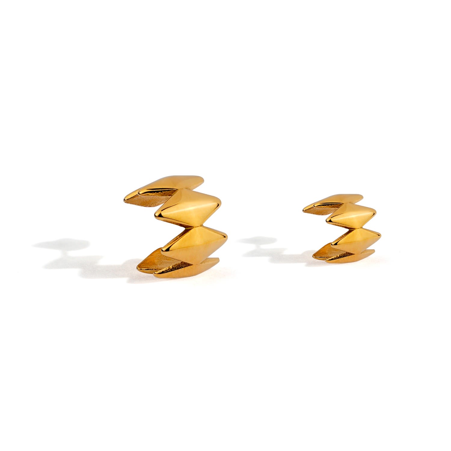 Divé Jewellery Women's New Edgy Earcuffs, Gold, 1 Pair, Designed By Rebeca Sá In Gold