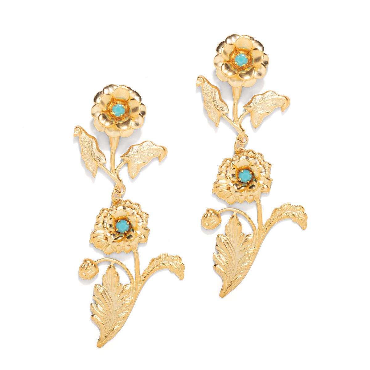 The Pink Reef Women's Gold  Wildflower Drop In Gold