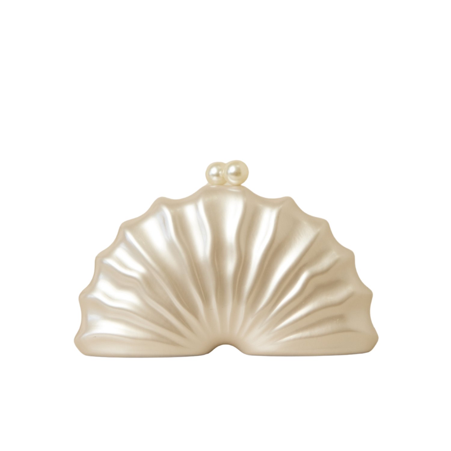 Sara Mirza Women's White / Gold / Neutrals Paloma Seashell Clutch In Multi